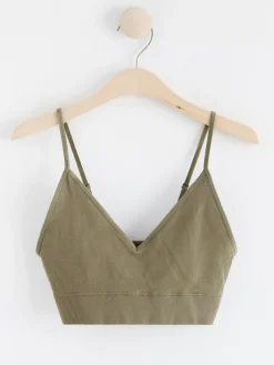 Bh>Lindex Seamless Ribbad Soft Bh Light Dusty Khaki