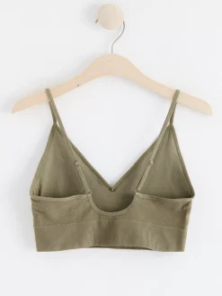 Bh>Lindex Seamless Ribbad Soft Bh Light Dusty Khaki