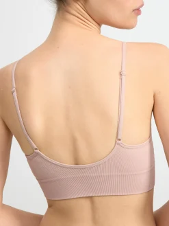 Bh>Lindex Seamless Ribbad Soft Bh Light Dusty Pink