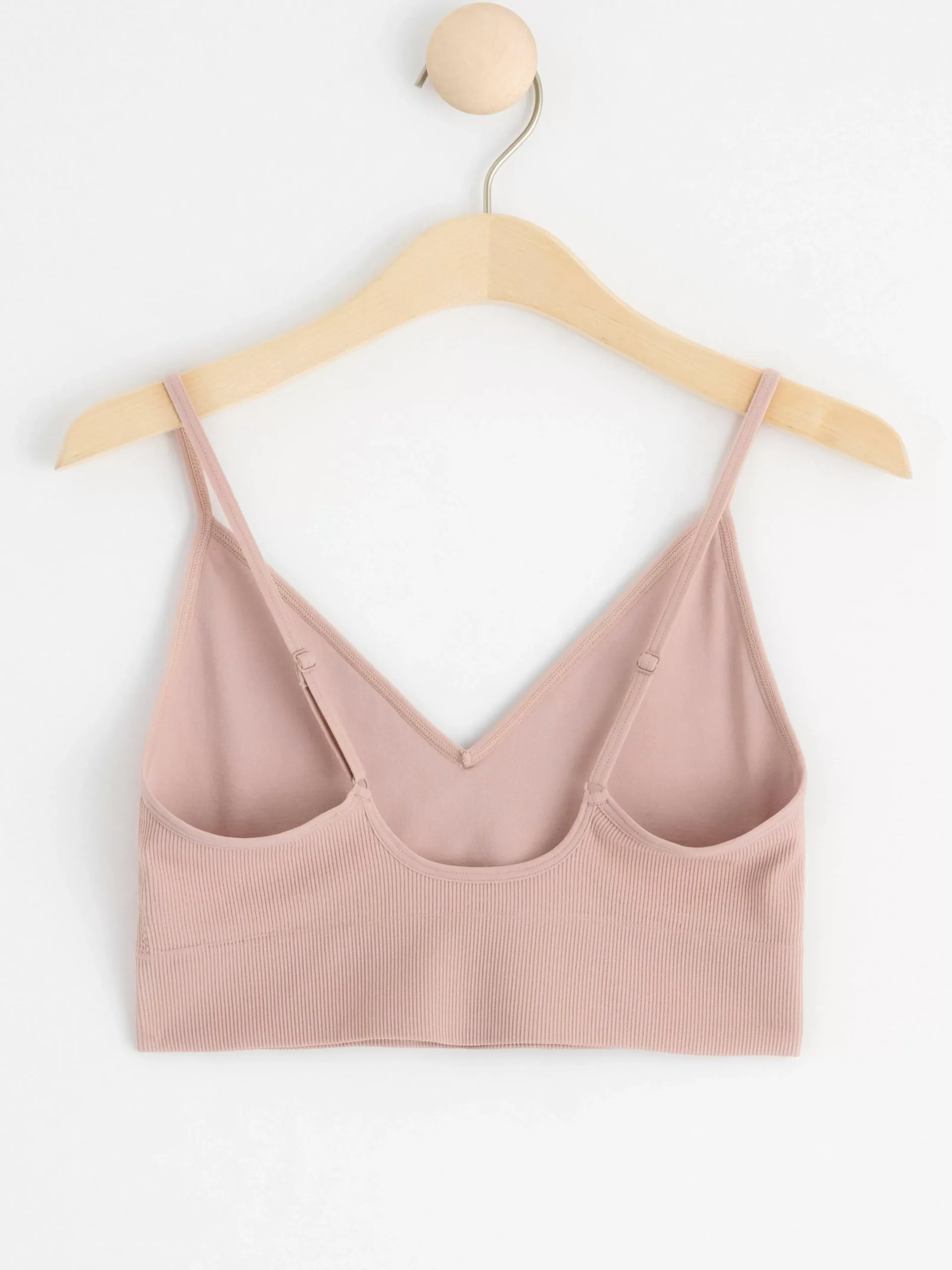 Bh>Lindex Seamless Ribbad Soft Bh Light Dusty Pink
