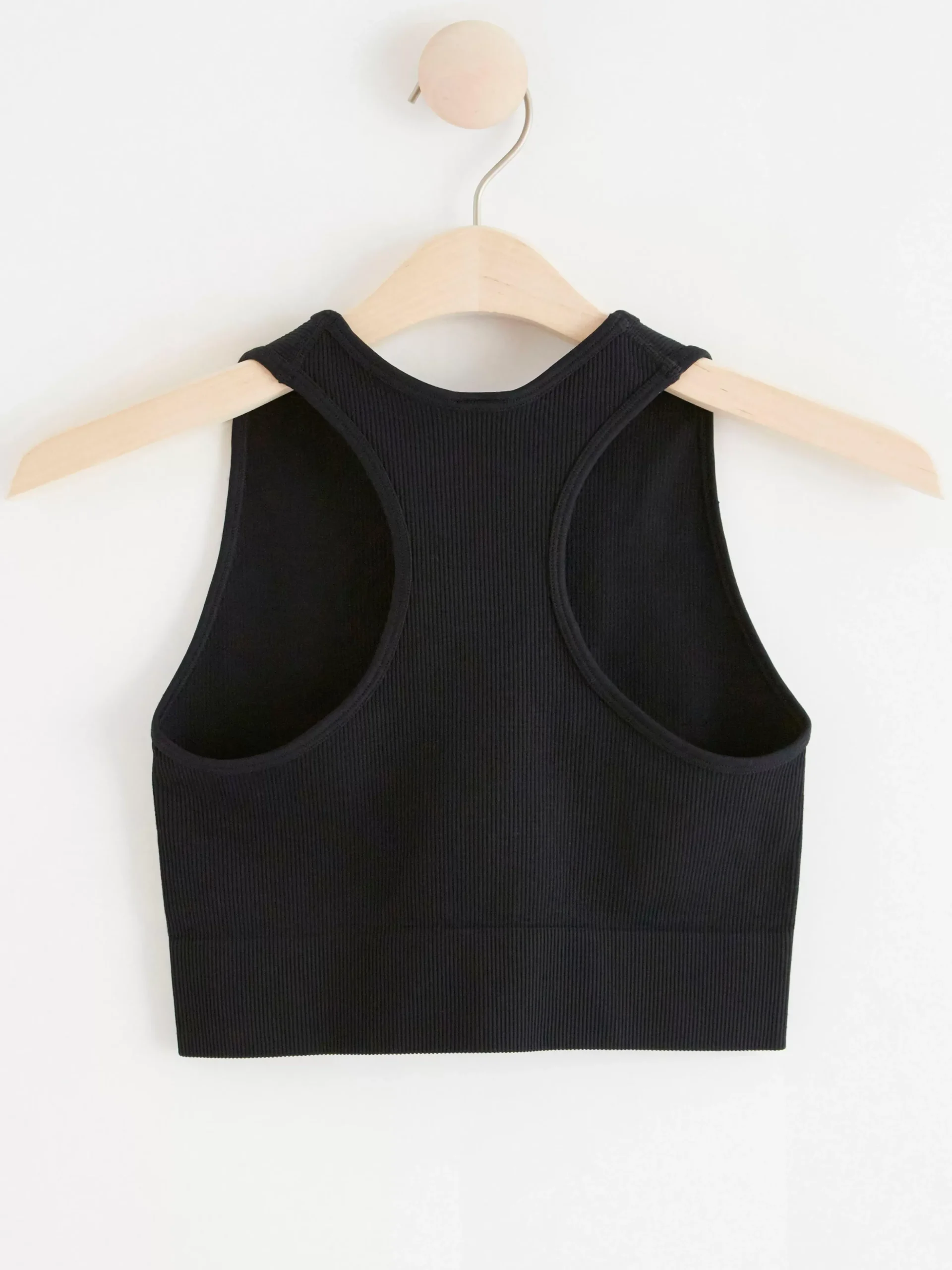 Träningskläder>Lindex Seamless Ribbad Sporttopp Black