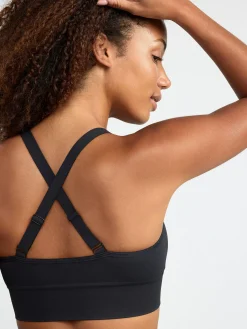 Träningskläder>Lindex Seamless Sport Bh Light Support Black