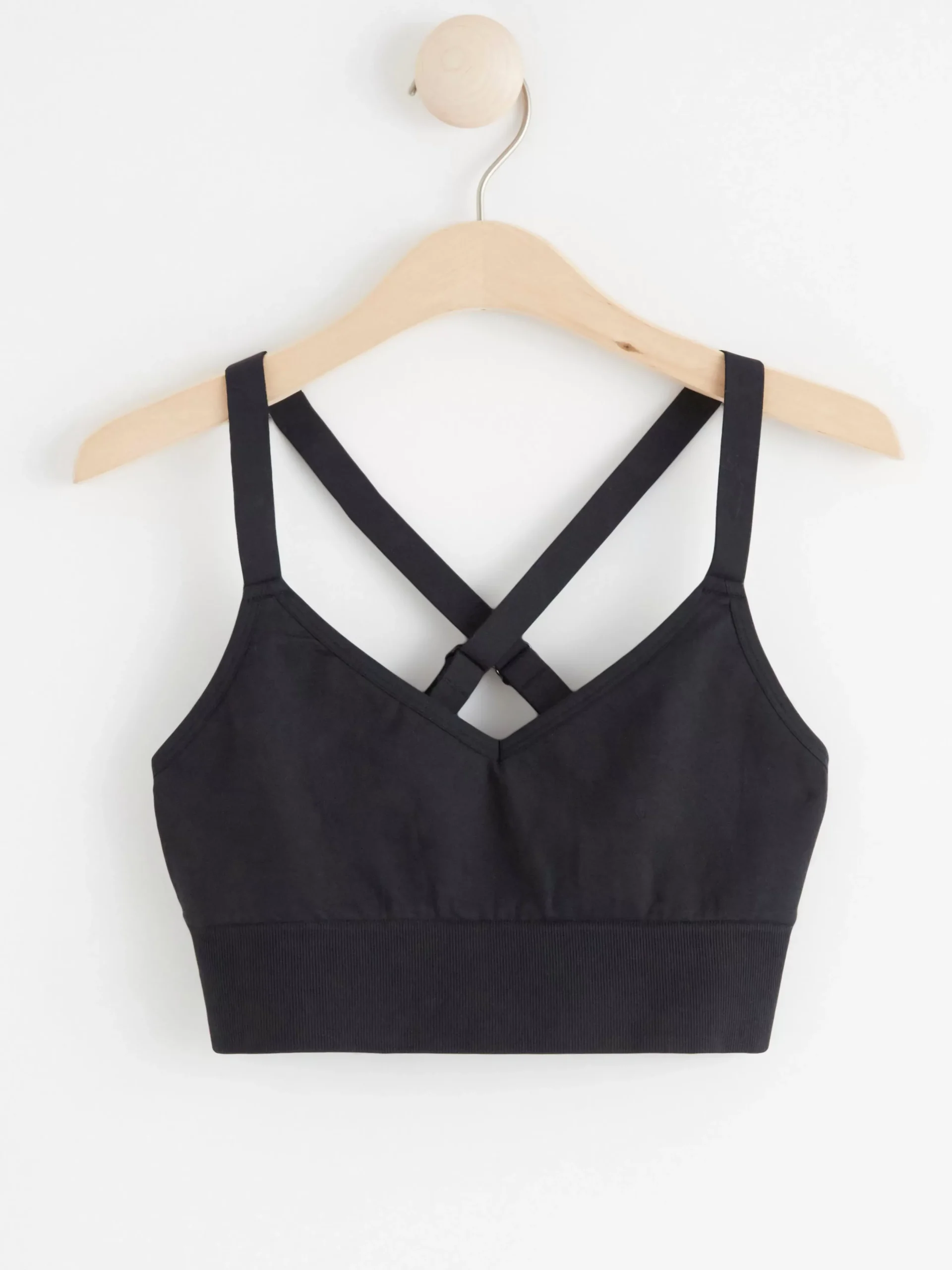 Träningskläder>Lindex Seamless Sport Bh Light Support Black