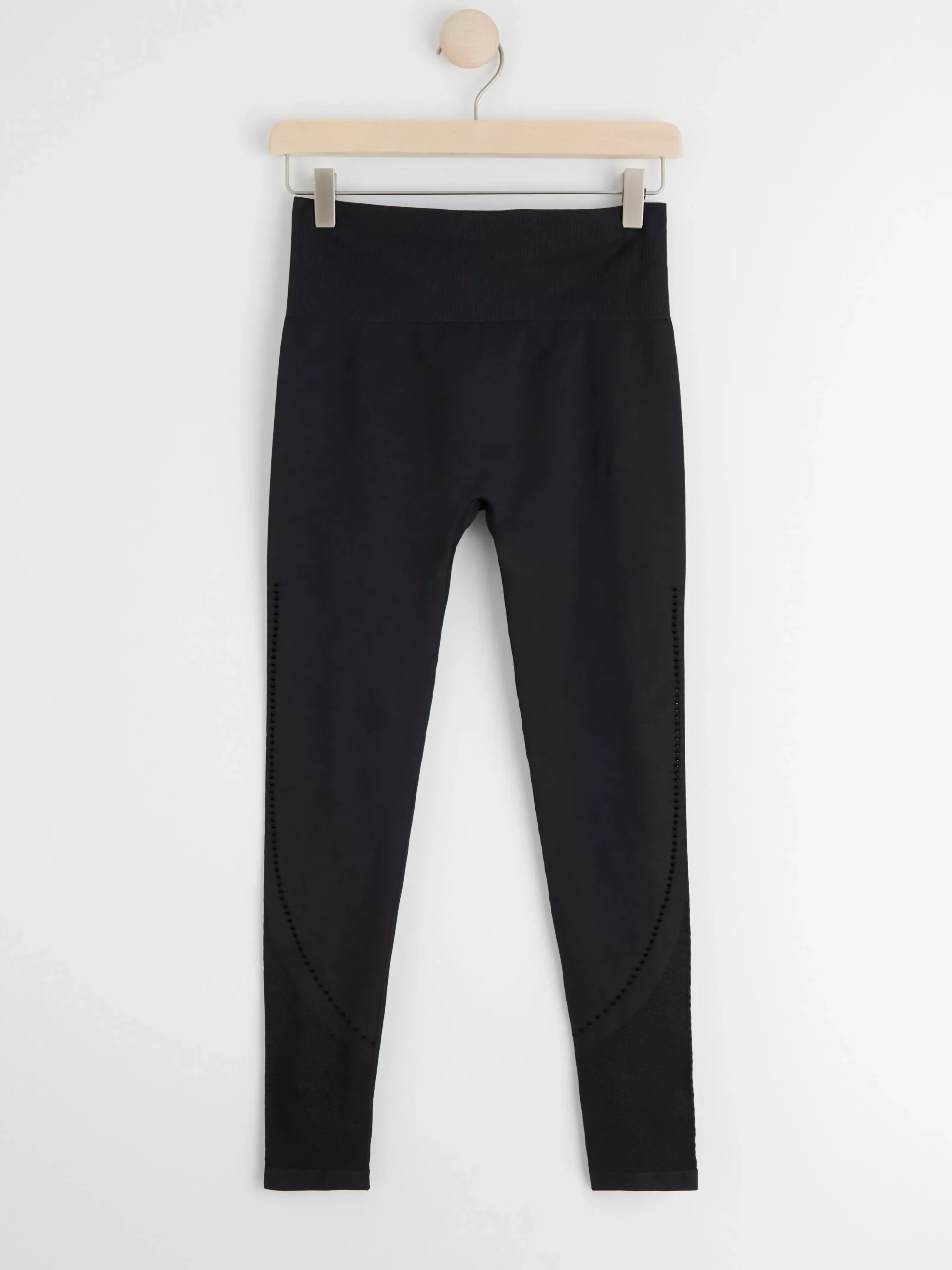 Träningskläder>Lindex Seamless Traningsleggings Med Haldetaljer Black