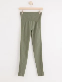 Träningskläder>Lindex Seamless Traningstights Dark Green