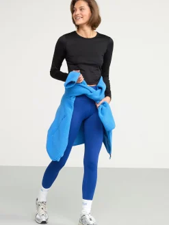Träningskläder>Lindex Seamless Traningstights Blue