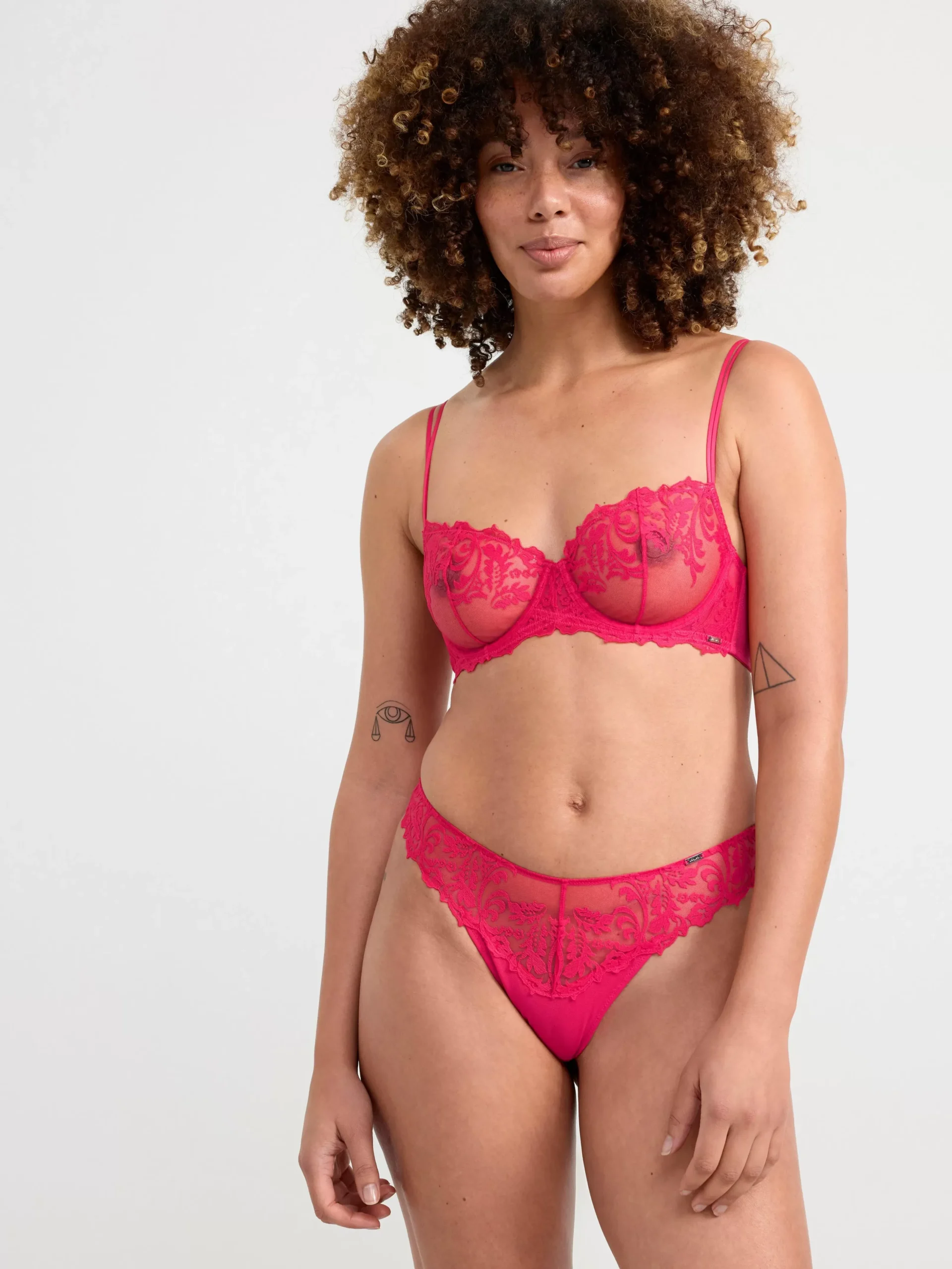 Bh>Lindex Senna Ovadderad Bh Med Spets Red