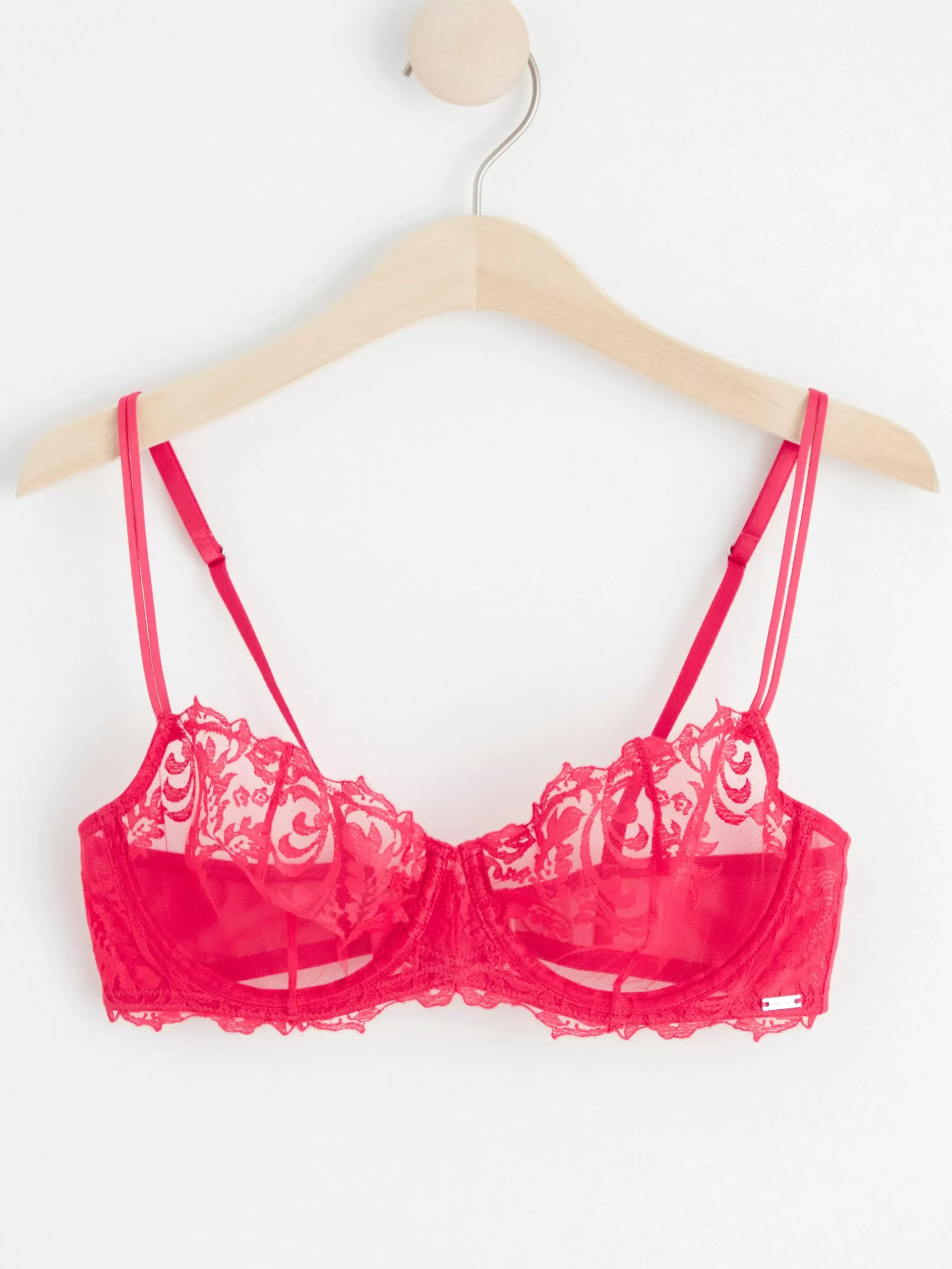 Bh>Lindex Senna Ovadderad Bh Med Spets Red