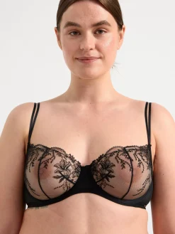 Bh>Lindex Senna Ovadderad Bh Med Spets Black