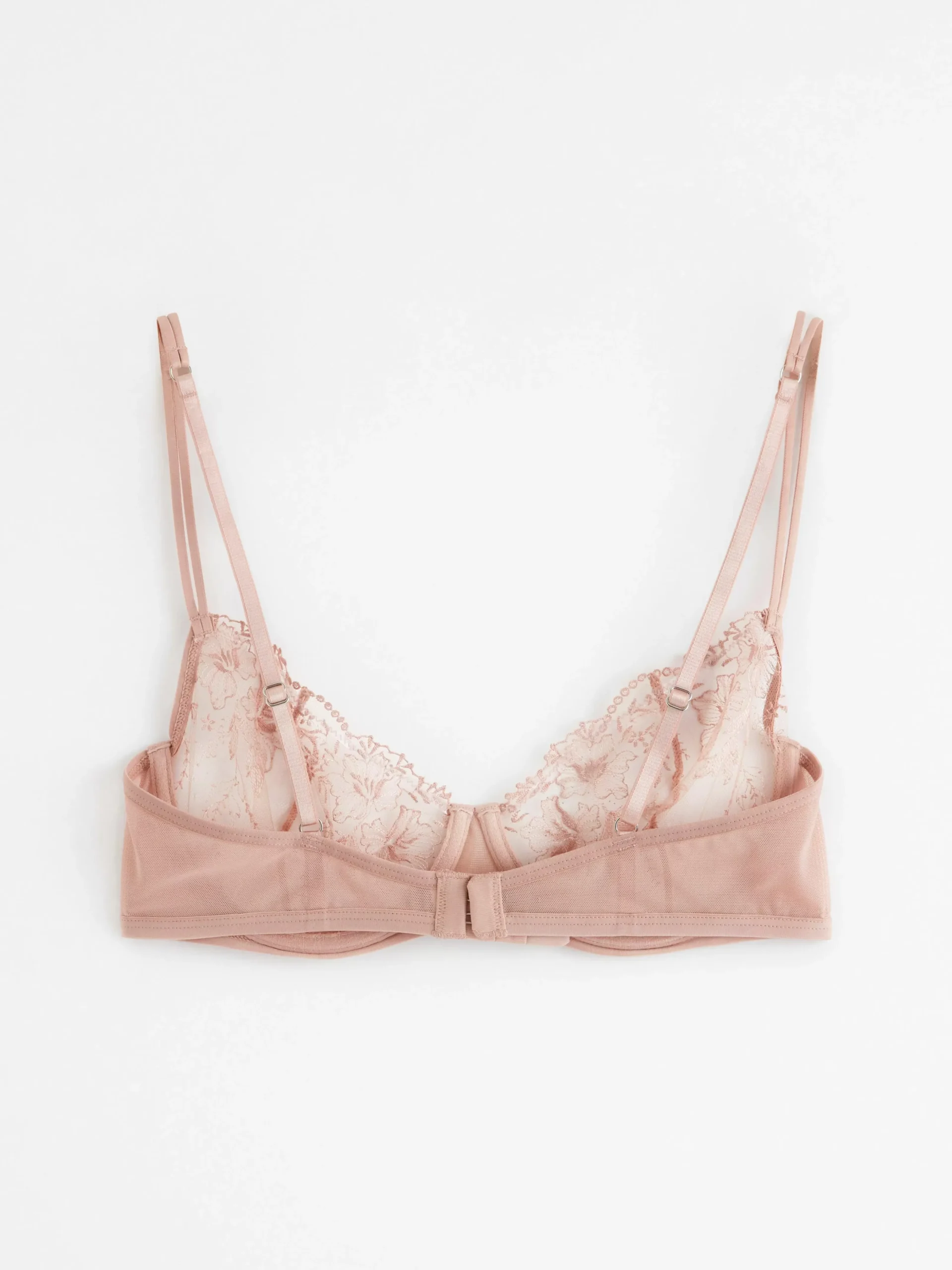 Bh>Lindex Senna Ovadderad Bh Med Spets Light Dusty Pink