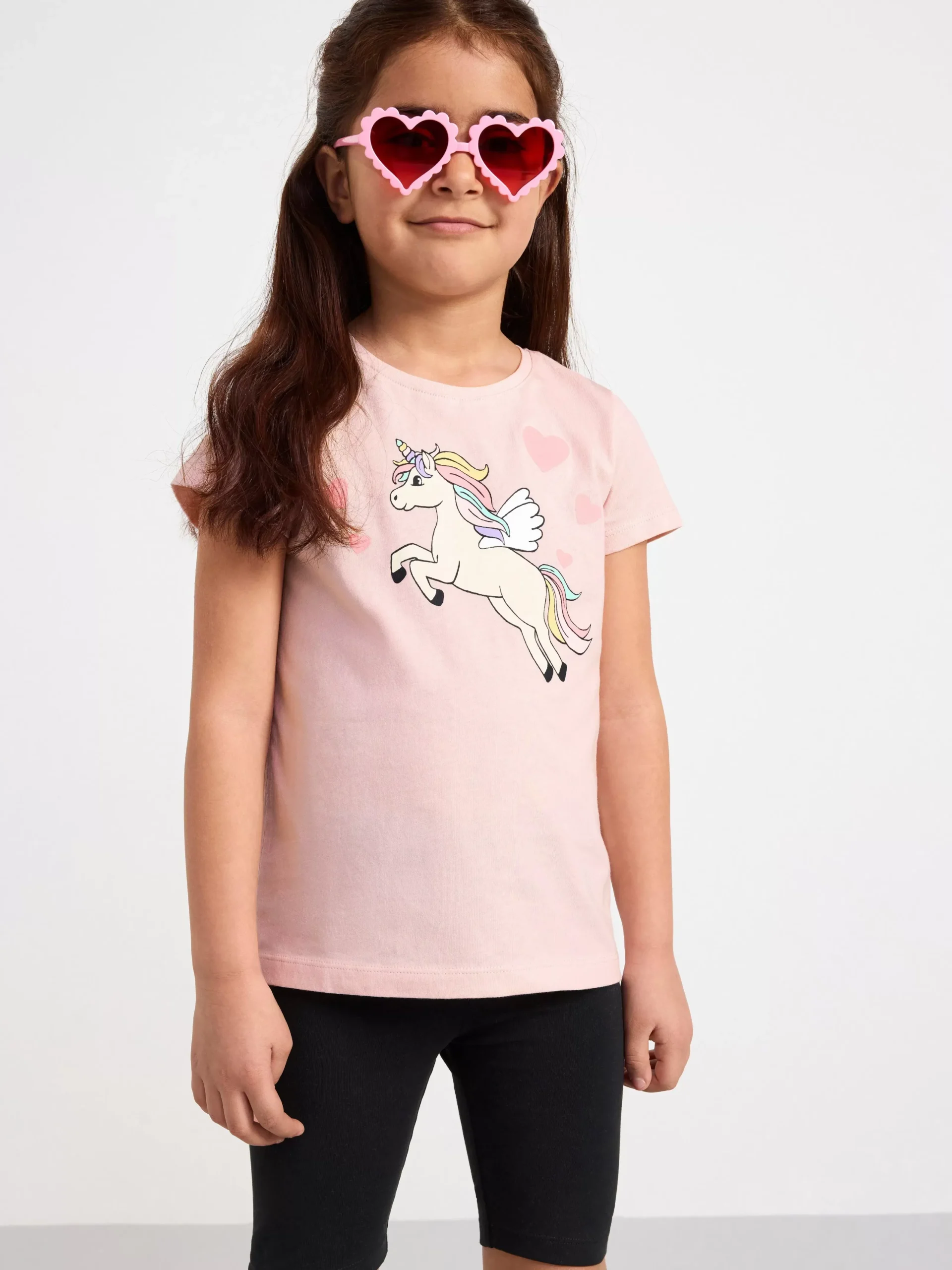 Toppar & T-Shirts>Lindex Set Med Kortarmad Topp Och Cykelshorts Light Dusty Pink