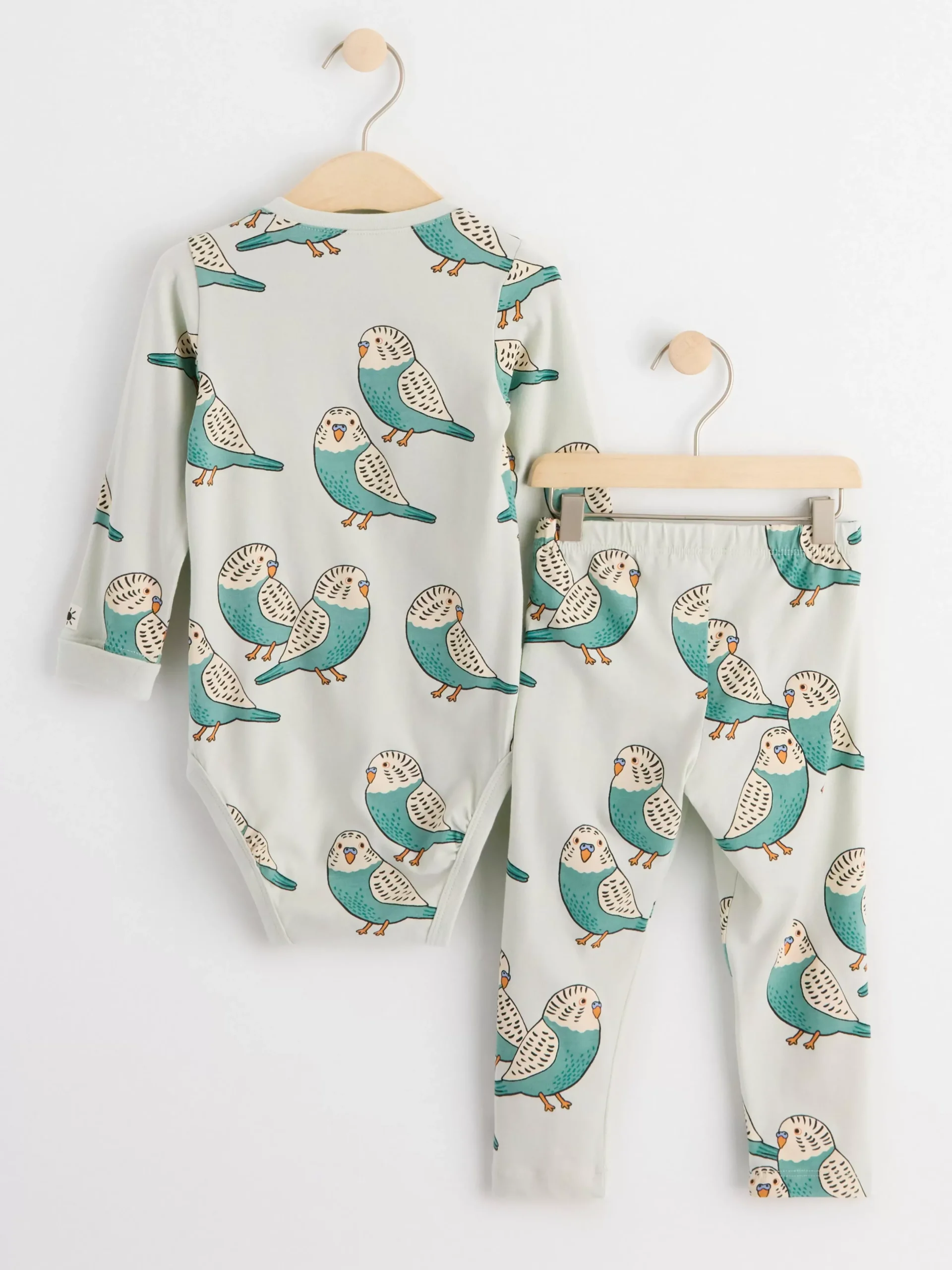 Set>Lindex Set Med Langarmad Body Och Leggings Light Aqua