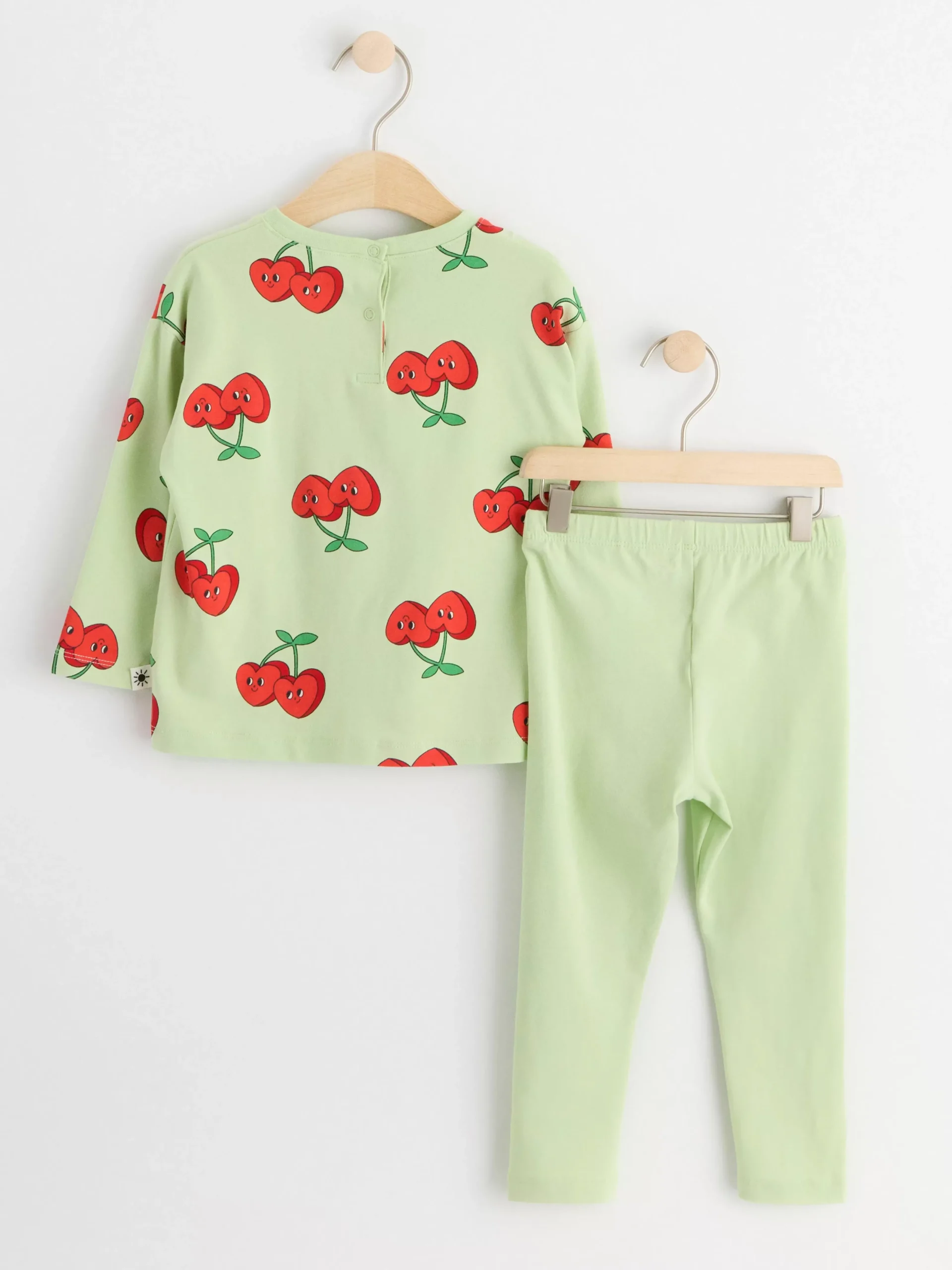 Set>Lindex Set Med Langarmad Topp Och Leggings Light Green