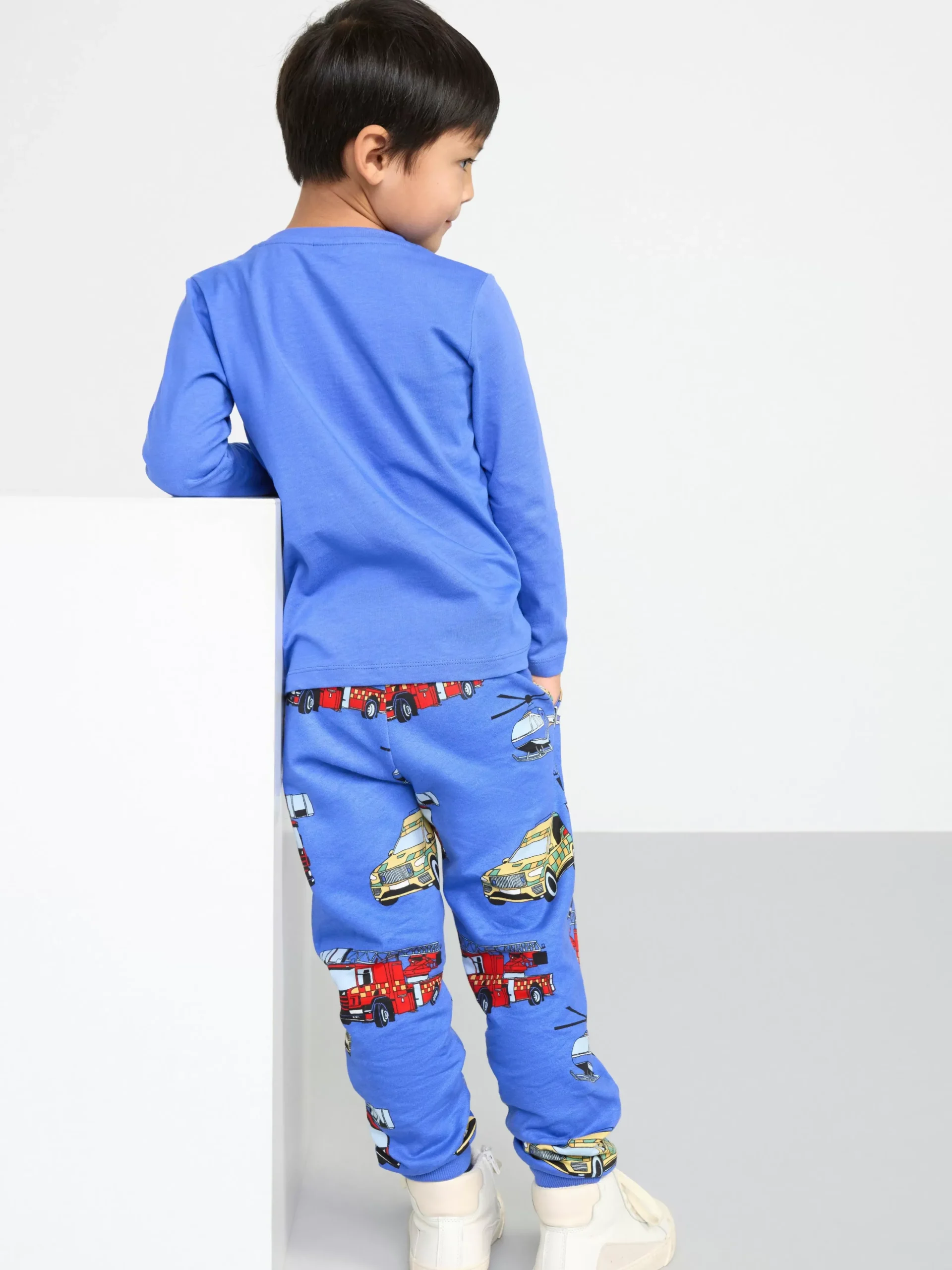 Toppar & T-Shirts>Lindex Set Med Langarmad Topp Och Mjukisbyxor Dk Blue