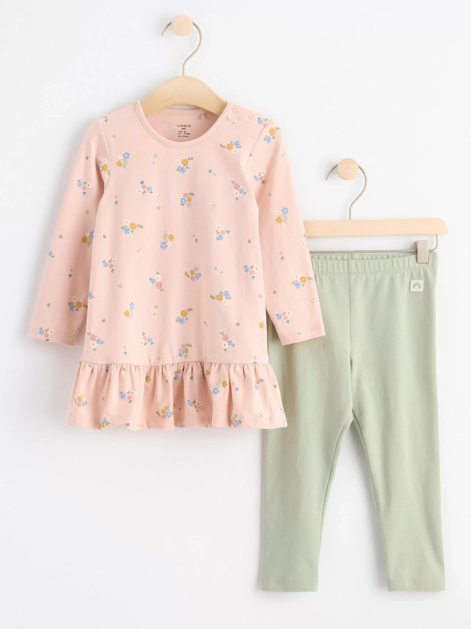 Set>Lindex Set Med Langarmad Tunika Och Leggings Light Dusty Pink
