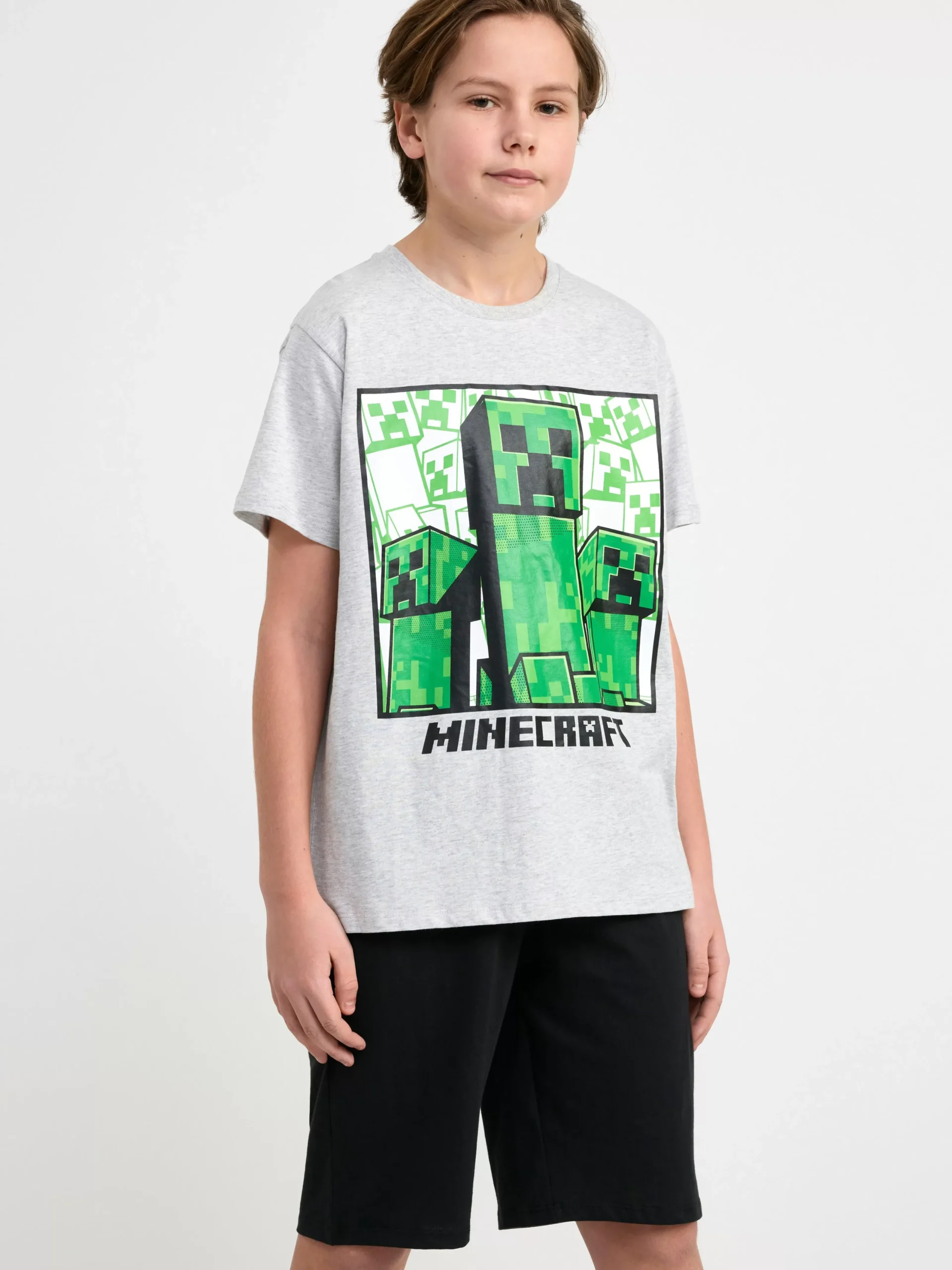 Nattplagg>Lindex Set Med Minecraft Black