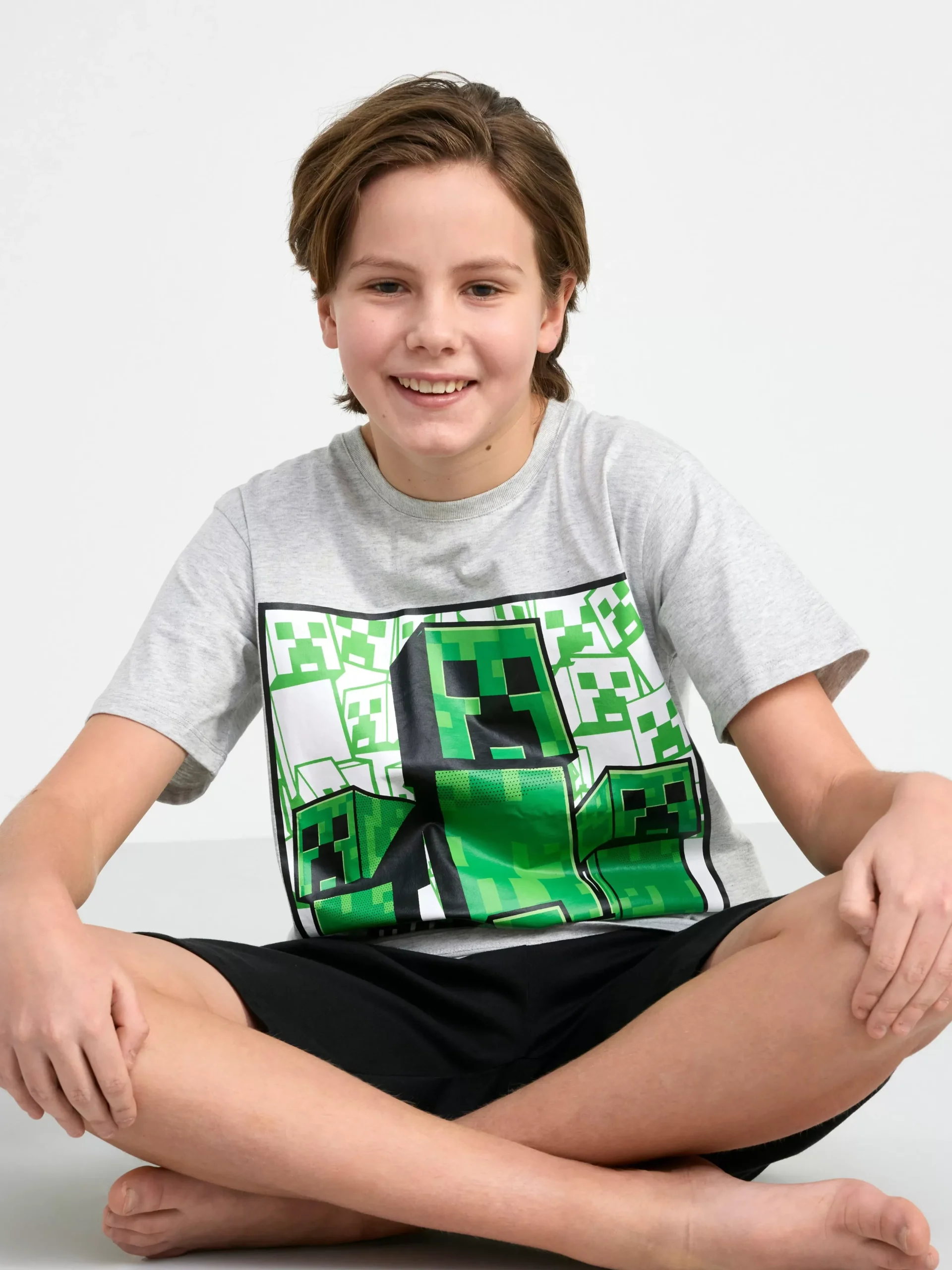 Nattplagg>Lindex Set Med Minecraft Black