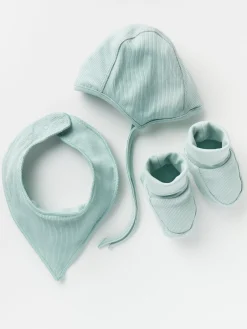 Accessoarer>Lindex Set Med Mossa, Scarf Och Footies Light Dusty Aqua