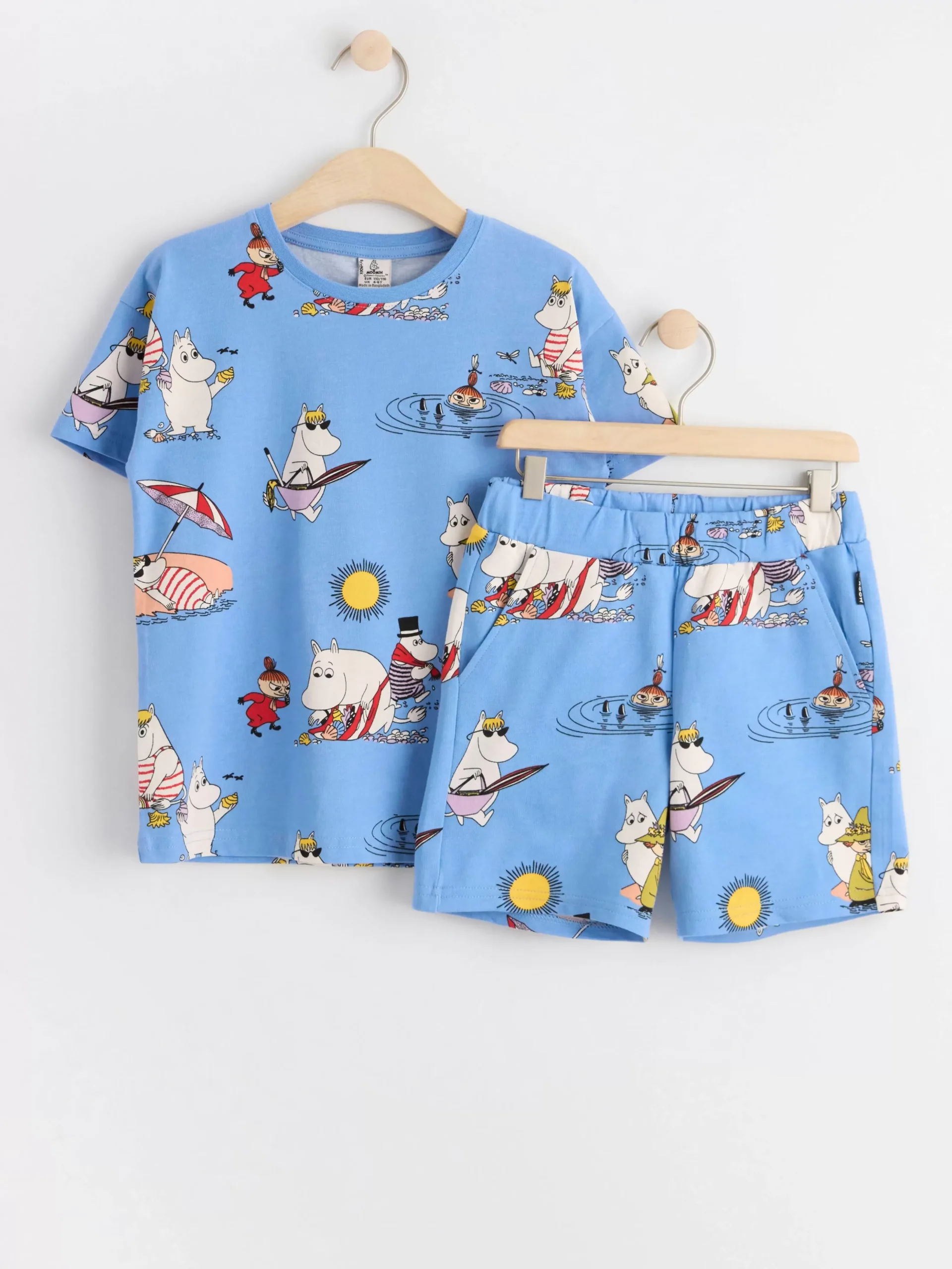 Toppar & T-Shirts>Lindex Set Med Mumin Lt Dusty Blue