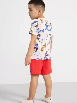 Toppar & T-Shirts>Lindex Set Med T-Shirt Och Shorts Red