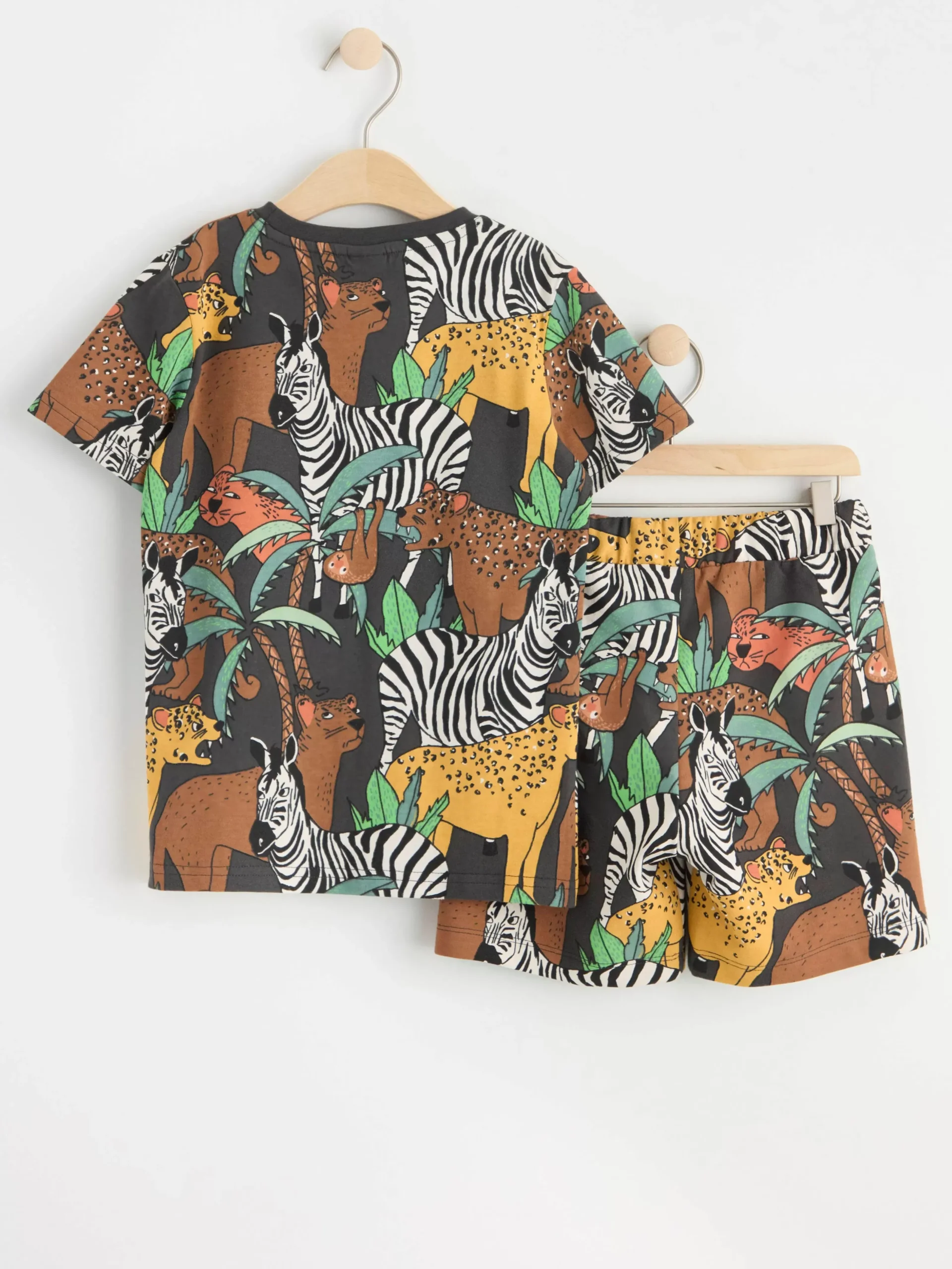 Toppar & T-Shirts>Lindex Set Med T-Shirt Och Shorts Offblack