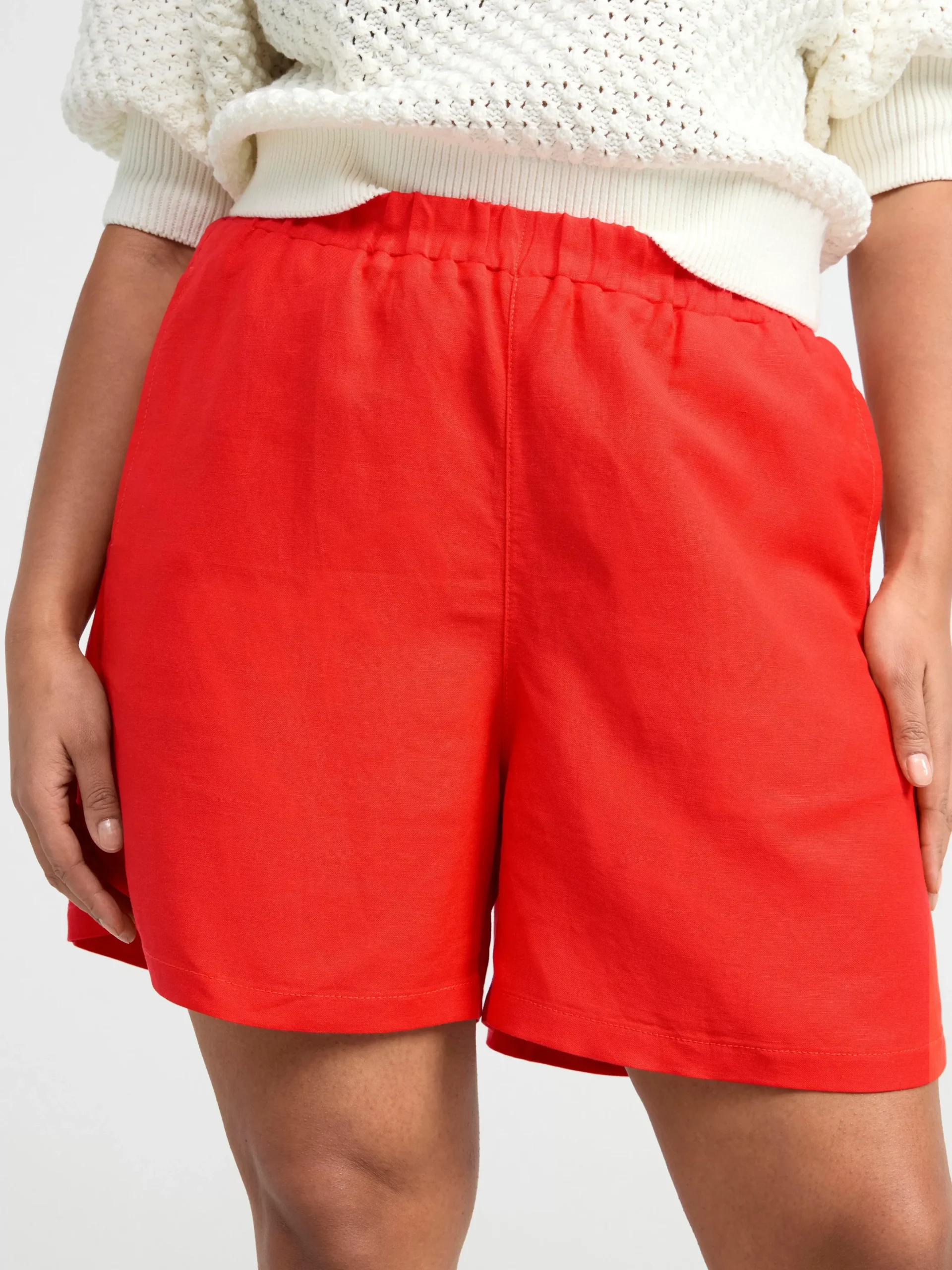 Shorts & Cykelbyxor>Lindex Shorts I Linneblandning Strong Red