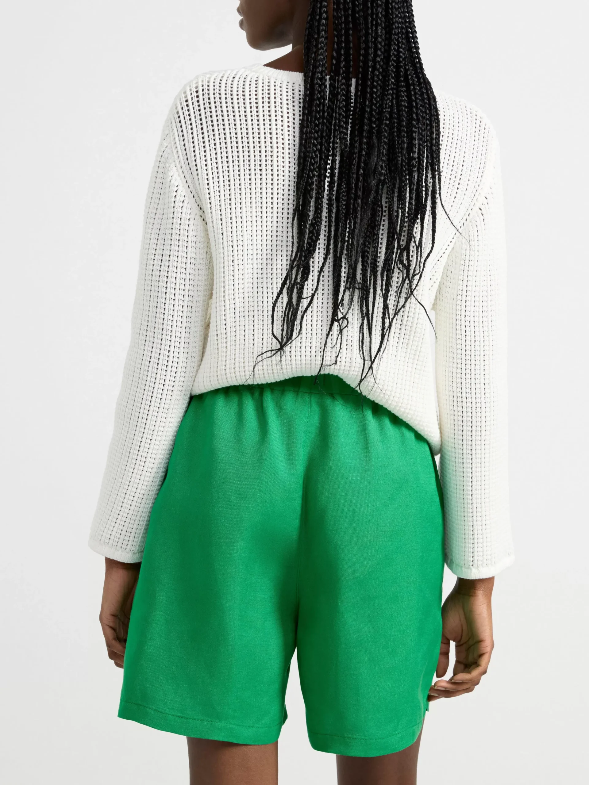 Shorts & Cykelbyxor>Lindex Shorts I Linneblandning Green