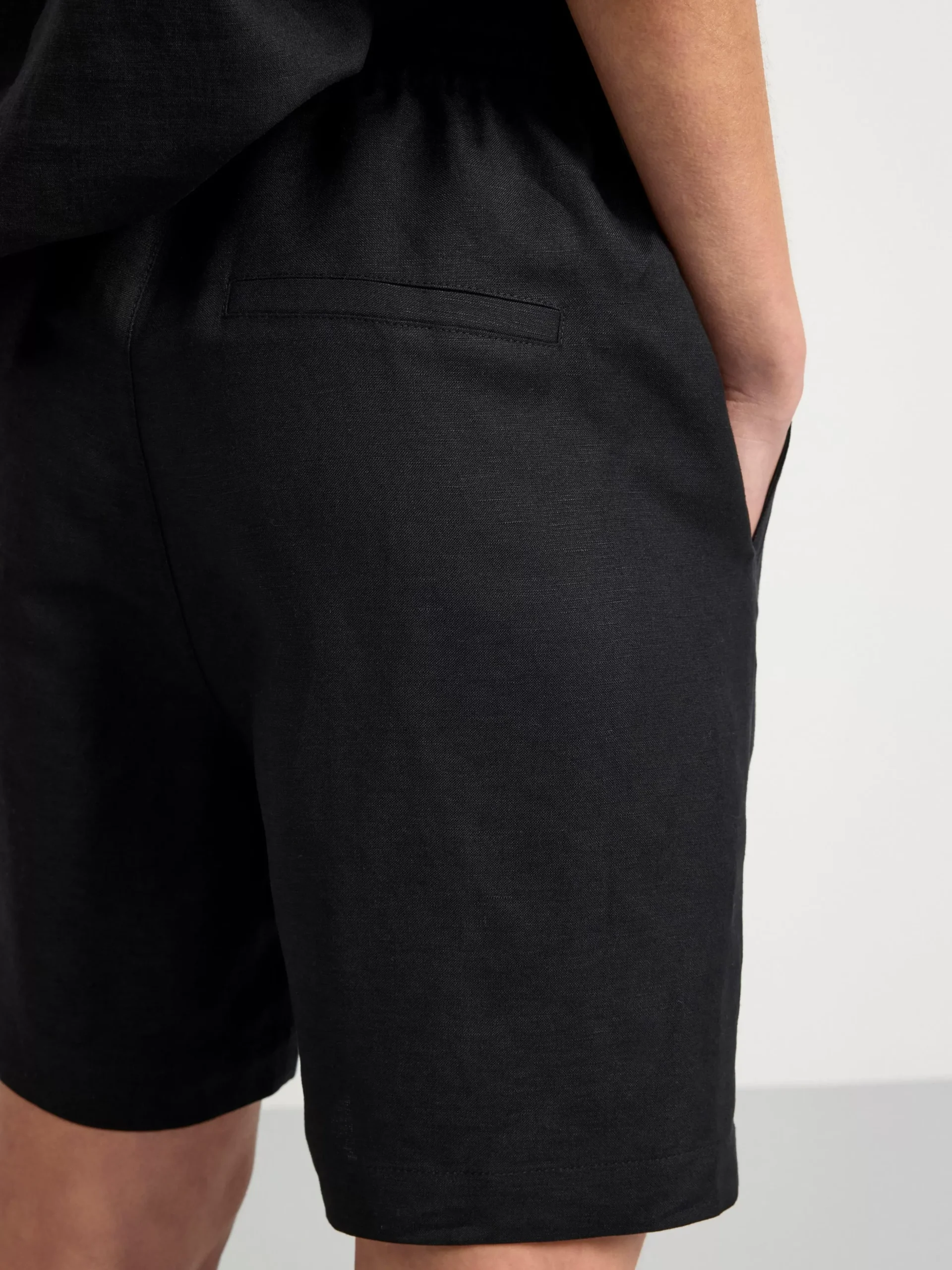Shorts & Cykelbyxor>Lindex Shorts I Linneblandning Black