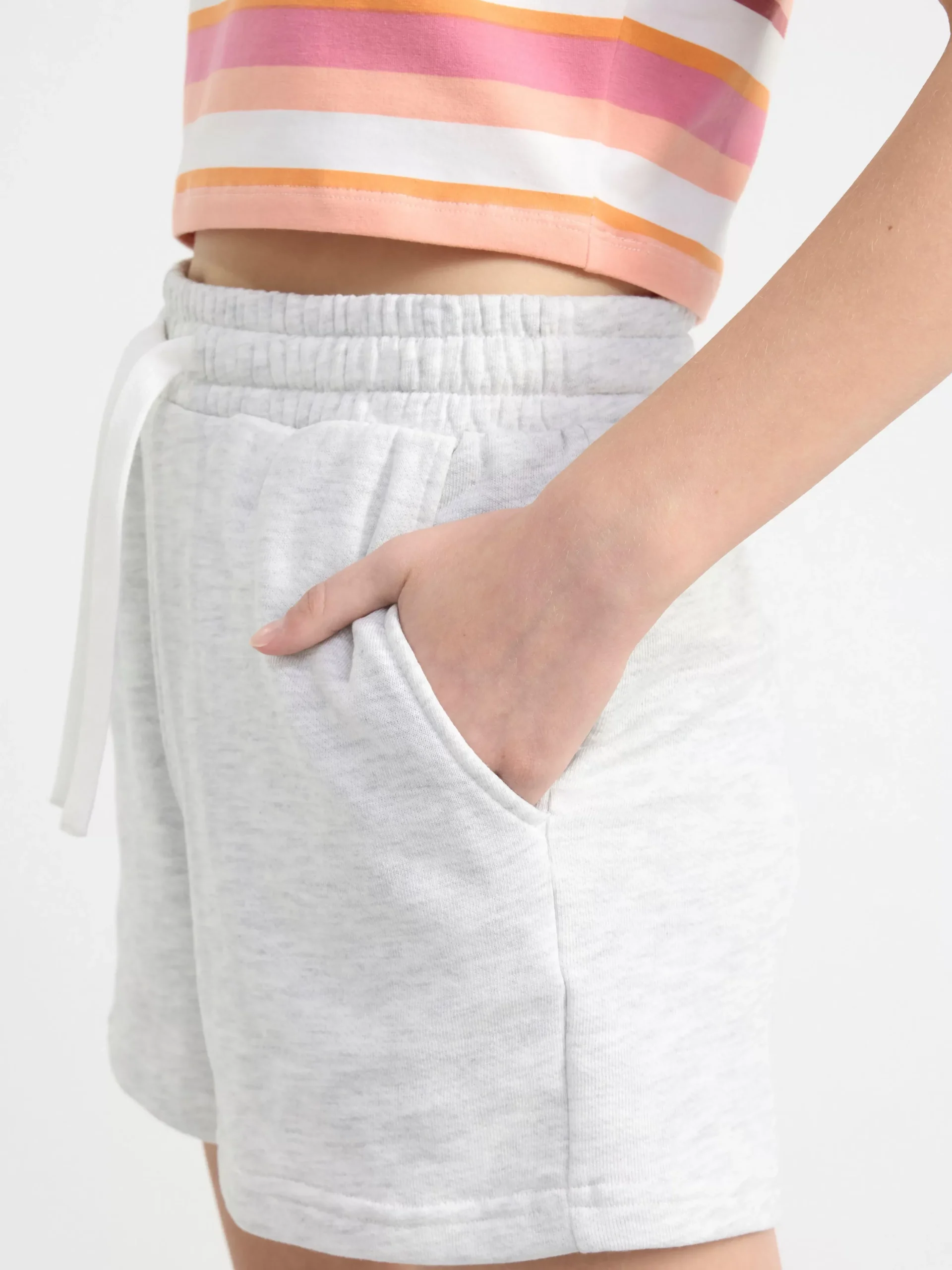 Byxor & Leggings>Lindex Shorts I Sweatshirtmaterial Grey Melange