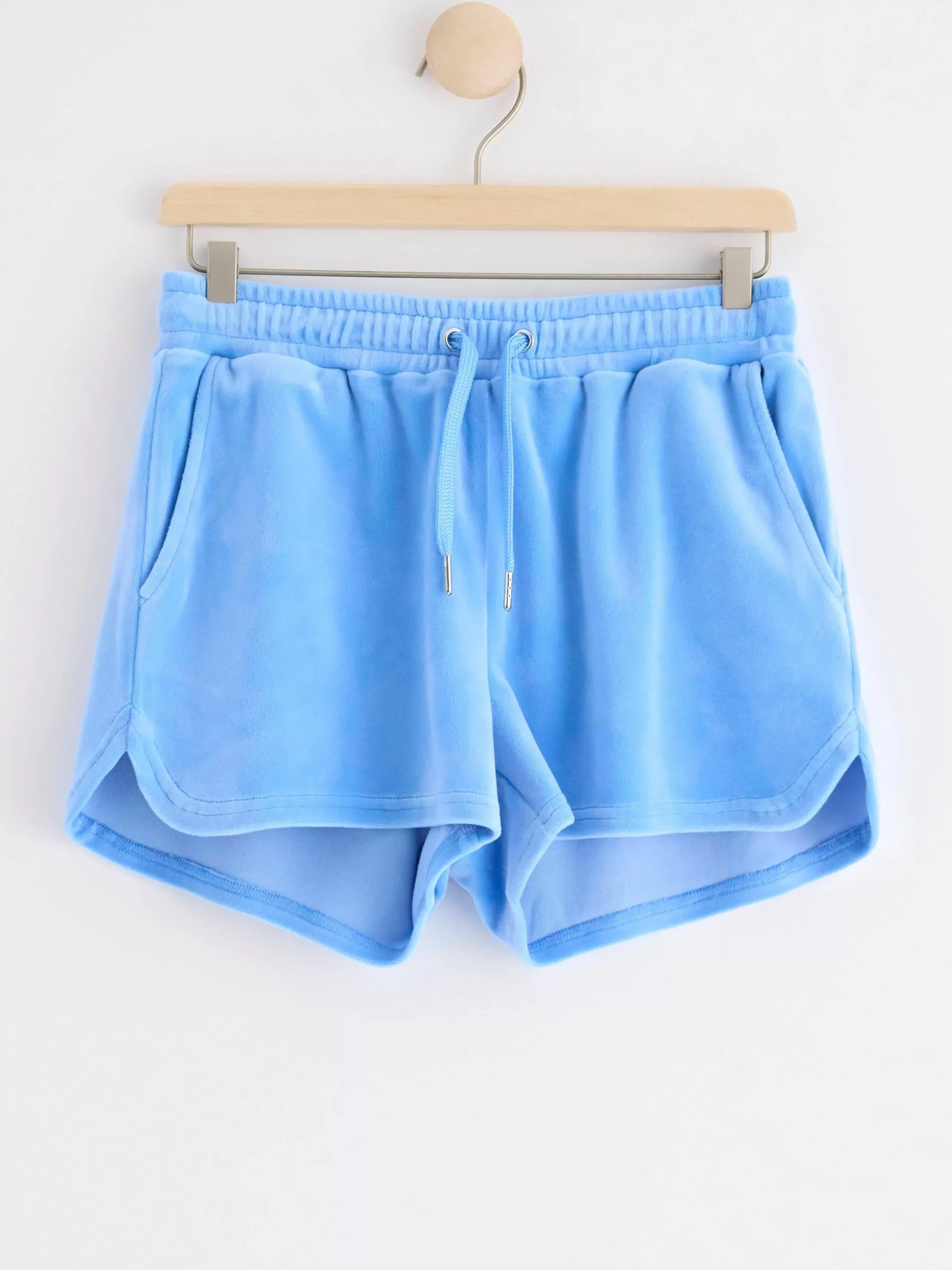 Byxor & Leggings>Lindex Shorts I Velour Light Dusty Blue