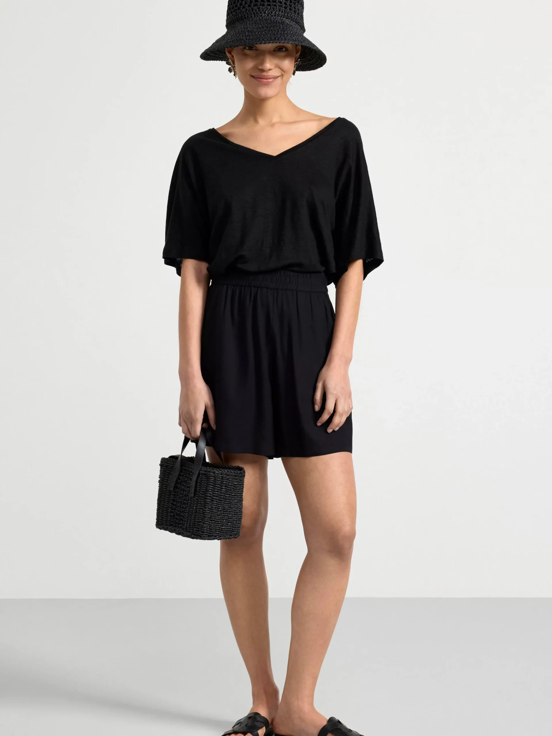 Shorts & Cykelbyxor>Lindex Shorts I Viskos Black