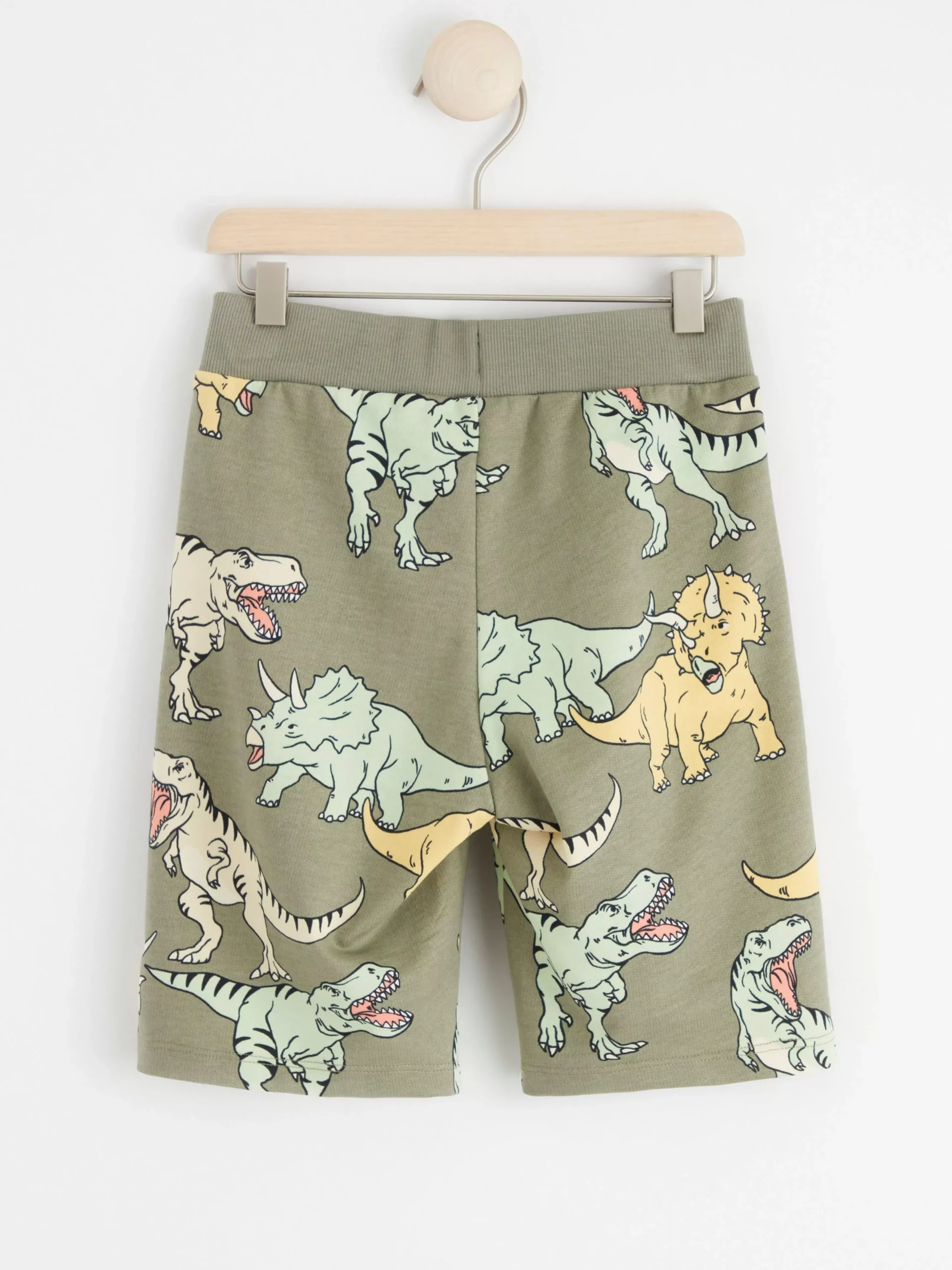 Byxor & Leggings>Lindex Shorts Med Dinosaurier Light Dusty Khaki