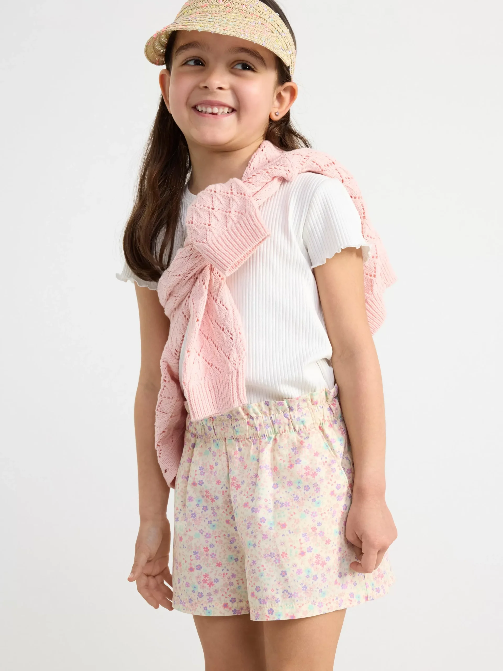 Byxor & Leggings>Lindex Shorts Med Hog Midja, Avsmalnade Ben Och Midja I Paperbag-Stil Sky Lilac