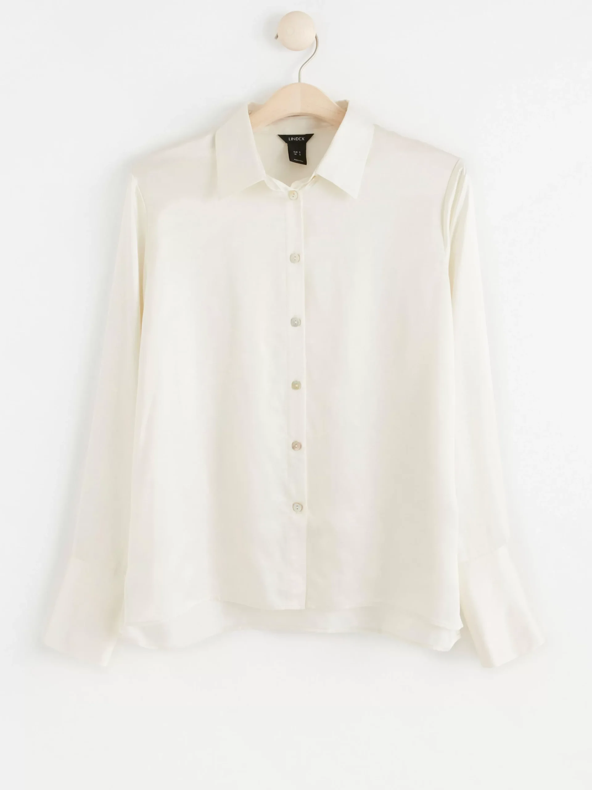 Blusar & Skjortor>Lindex Skjorta I Sidenblandning Light White