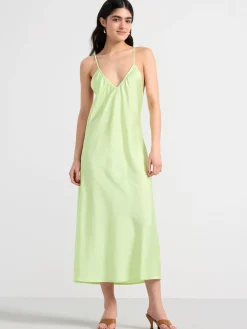 Klänningar>Lindex Slipklanning I Satin Light Green