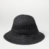 Accessoarer>Lindex Solhatt Med Halmonster Black