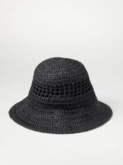 Accessoarer>Lindex Solhatt Med Halmonster Black