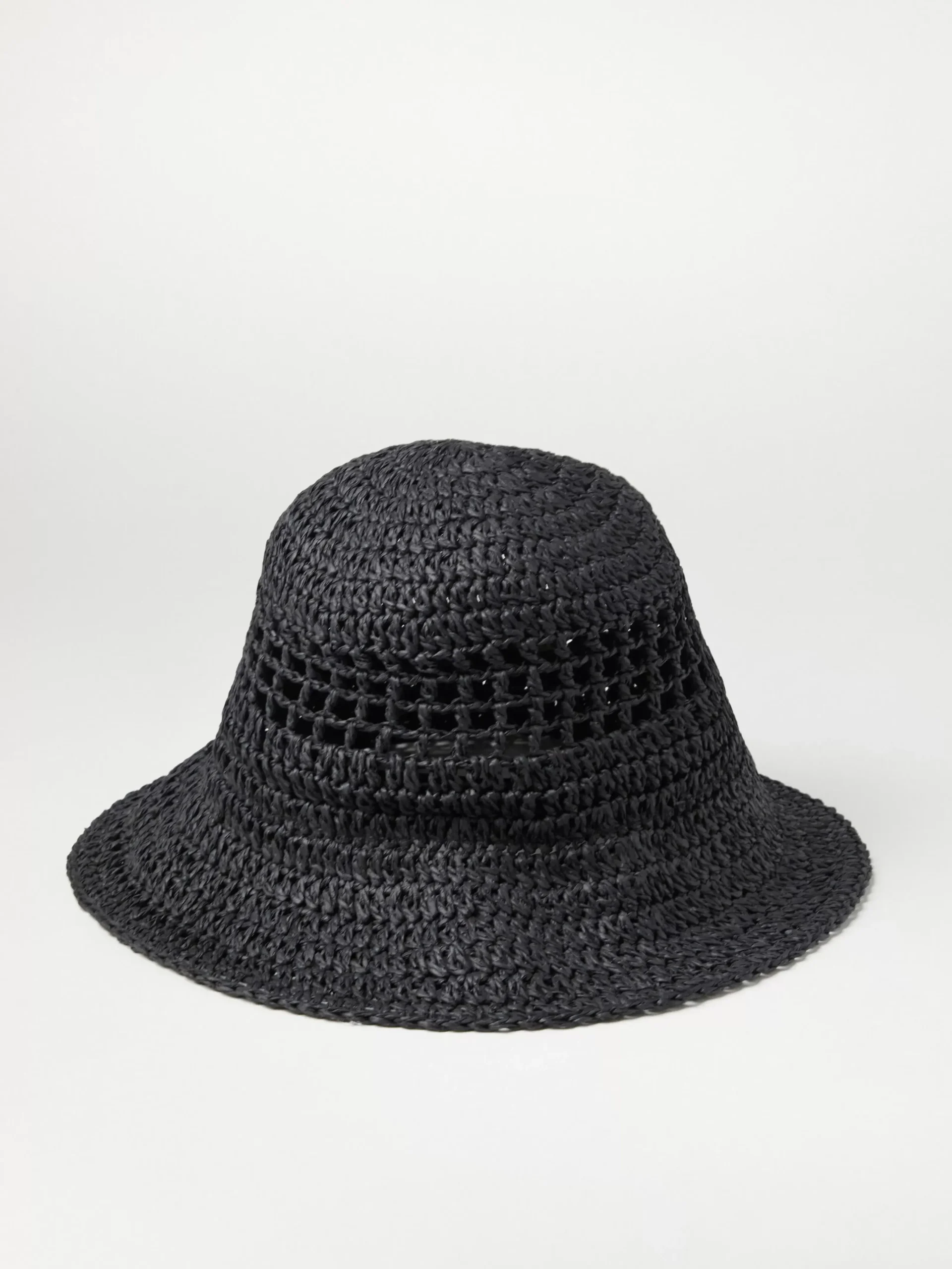 Accessoarer>Lindex Solhatt Med Halmonster Black