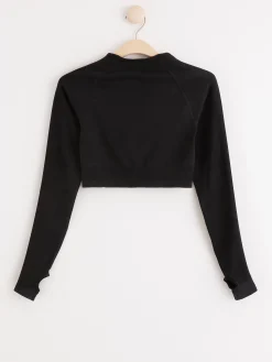 Träningskläder>Lindex Somlos Croppad Sporttopp Black