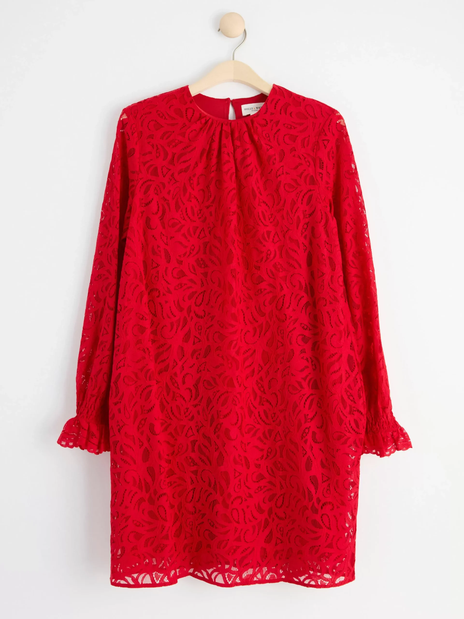 Klänningar>Lindex Spetsklanning Red