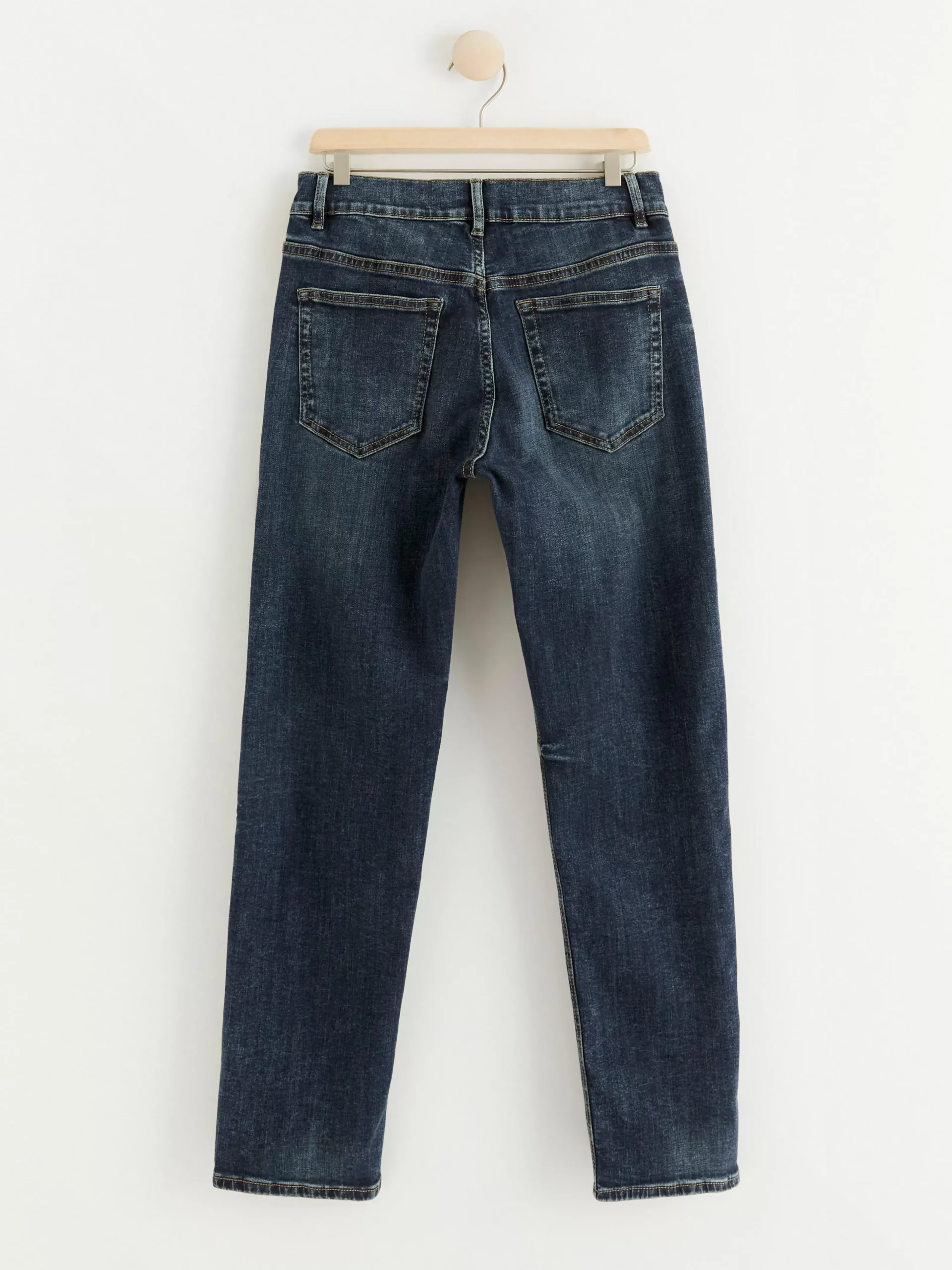 Jeans>Lindex Staffan Extra Slitstarka Jeans Med Normalhog Midja Och Rakt Ben Dark Denim