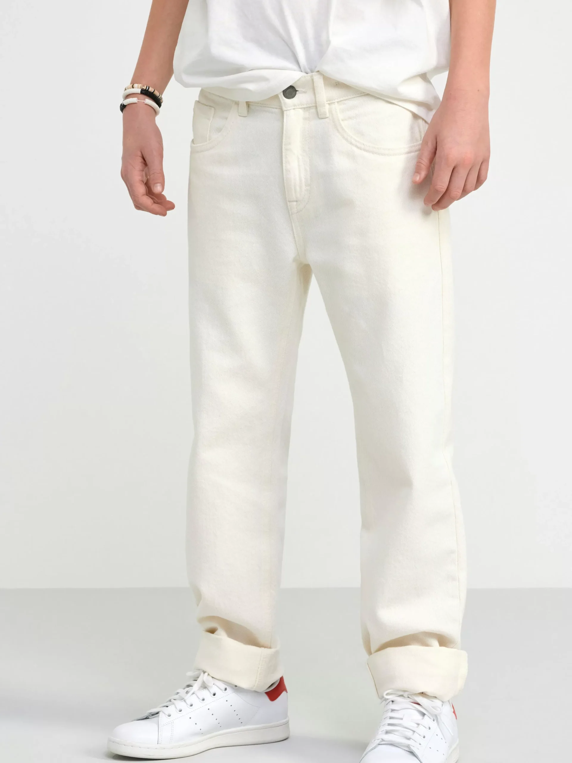 Jeans>Lindex Staffan Jeans Med Rakt Ben Och Normalhog Midja White
