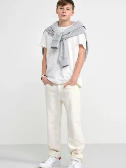 Jeans>Lindex Staffan Jeans Med Rakt Ben Och Normalhog Midja White
