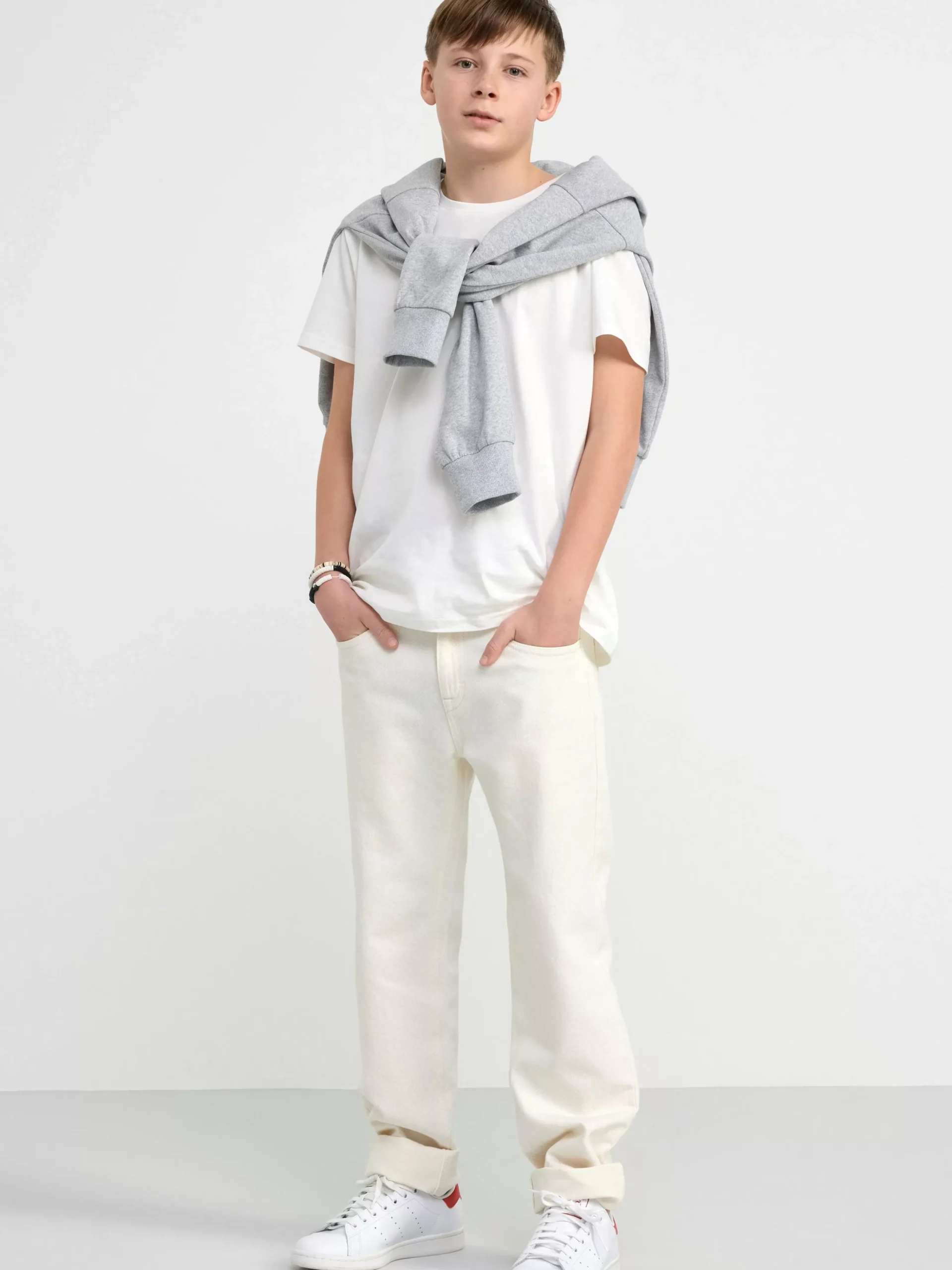 Jeans>Lindex Staffan Jeans Med Rakt Ben Och Normalhog Midja White