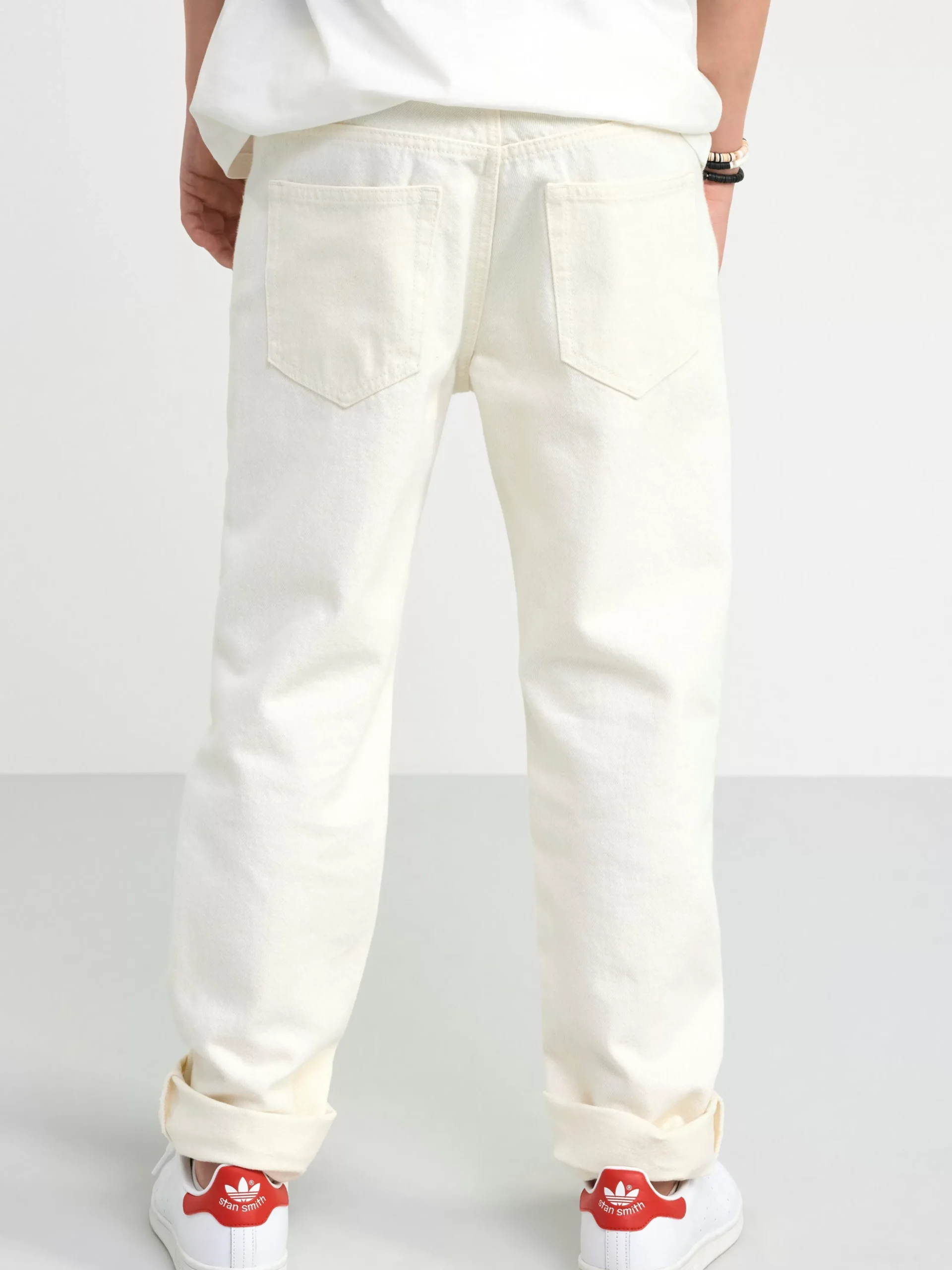 Jeans>Lindex Staffan Jeans Med Rakt Ben Och Normalhog Midja White