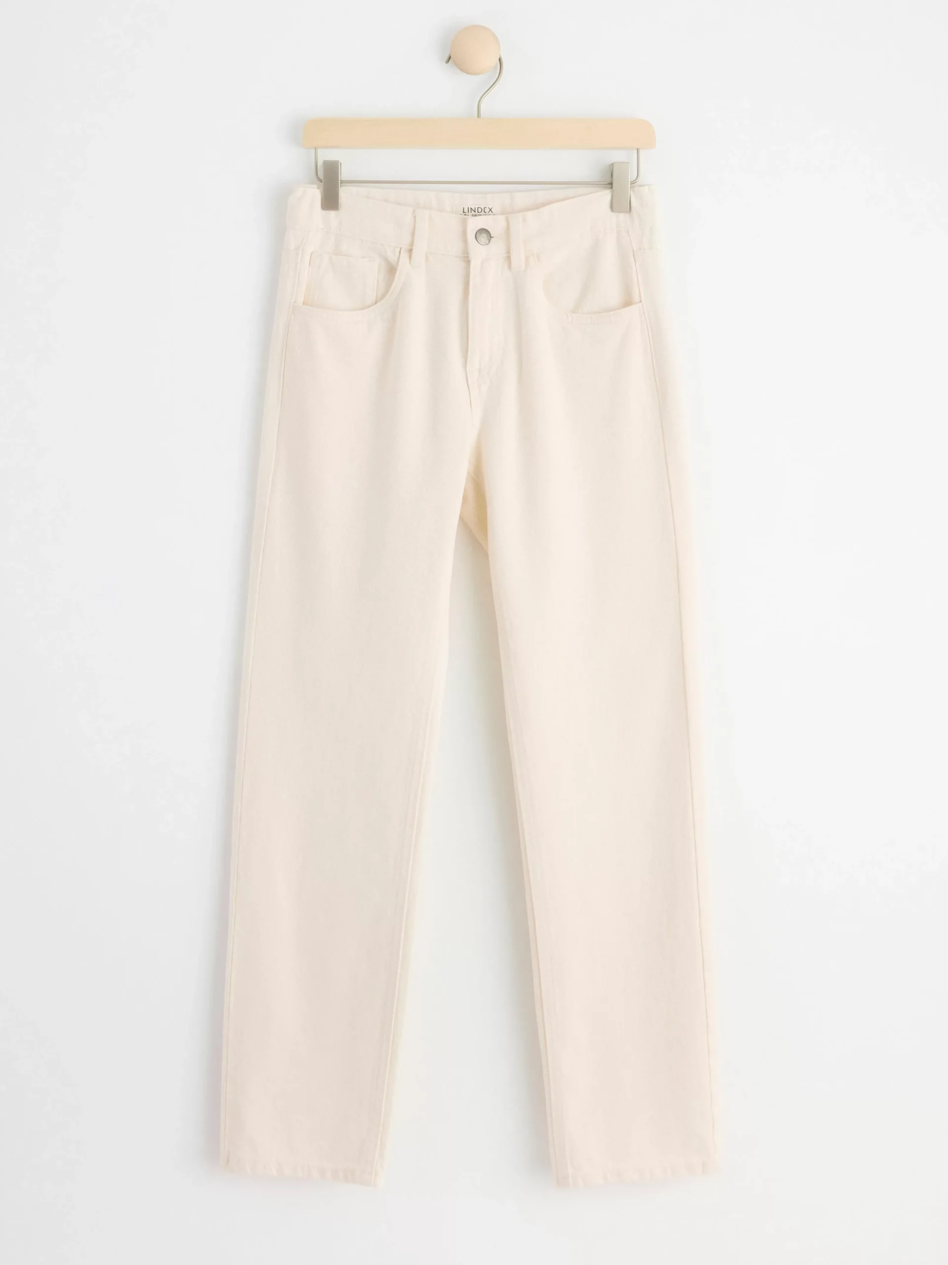 Jeans>Lindex Staffan Jeans Med Rakt Ben Och Normalhog Midja White