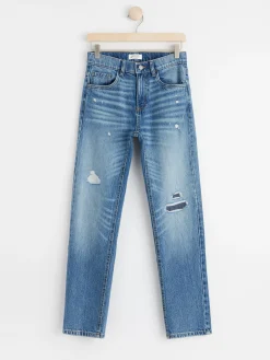 Jeans>Lindex Staffan Jeans Med Rakt Ben Och Normalhog Midja Denim