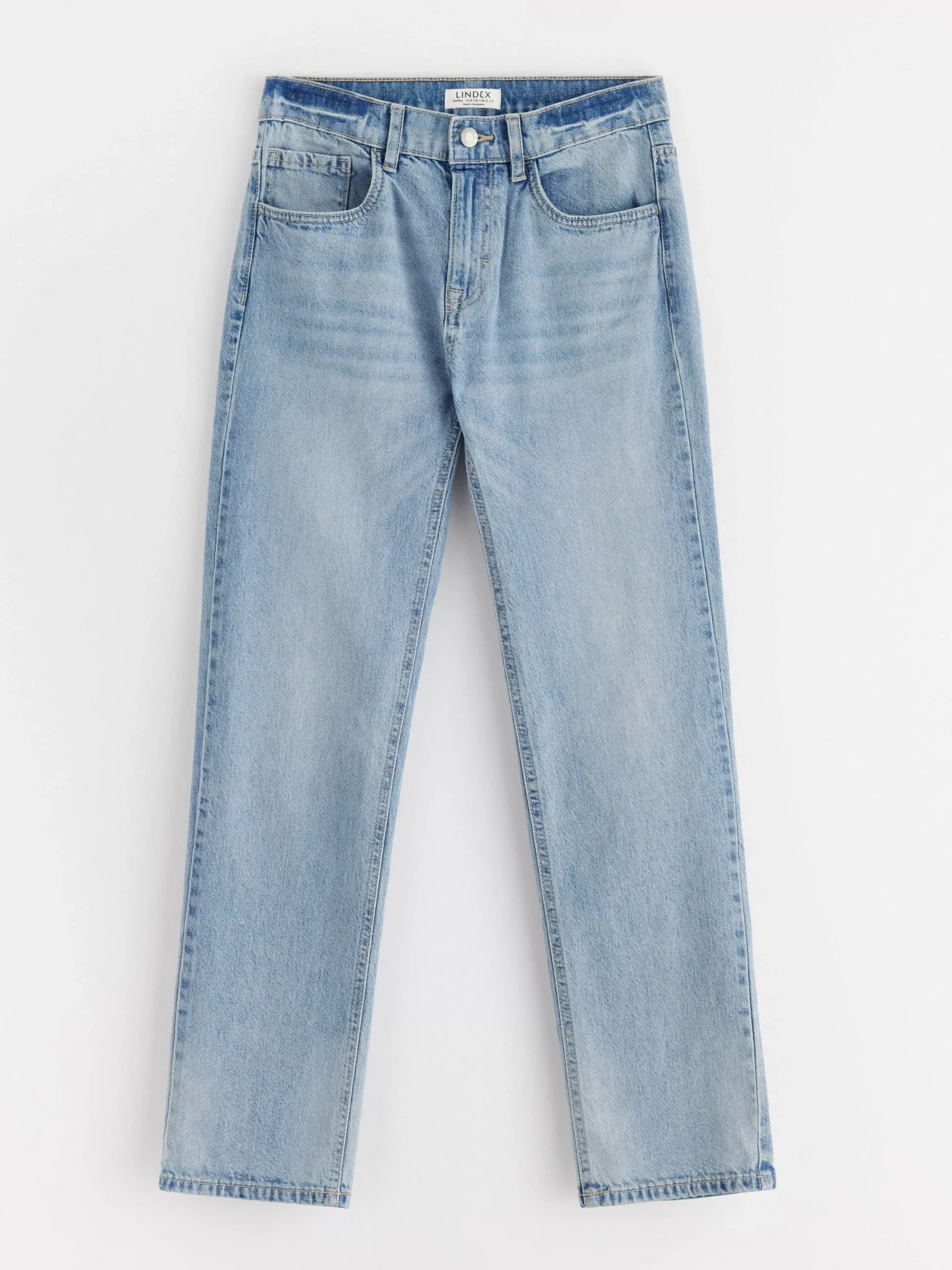 Jeans>Lindex Staffan Jeans Rakt Ben Och Normalhog Midja Light Denim