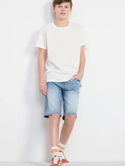 Byxor & Leggings>Lindex Staffan Raka Shorts Med Normalhog Midja Light Denim
