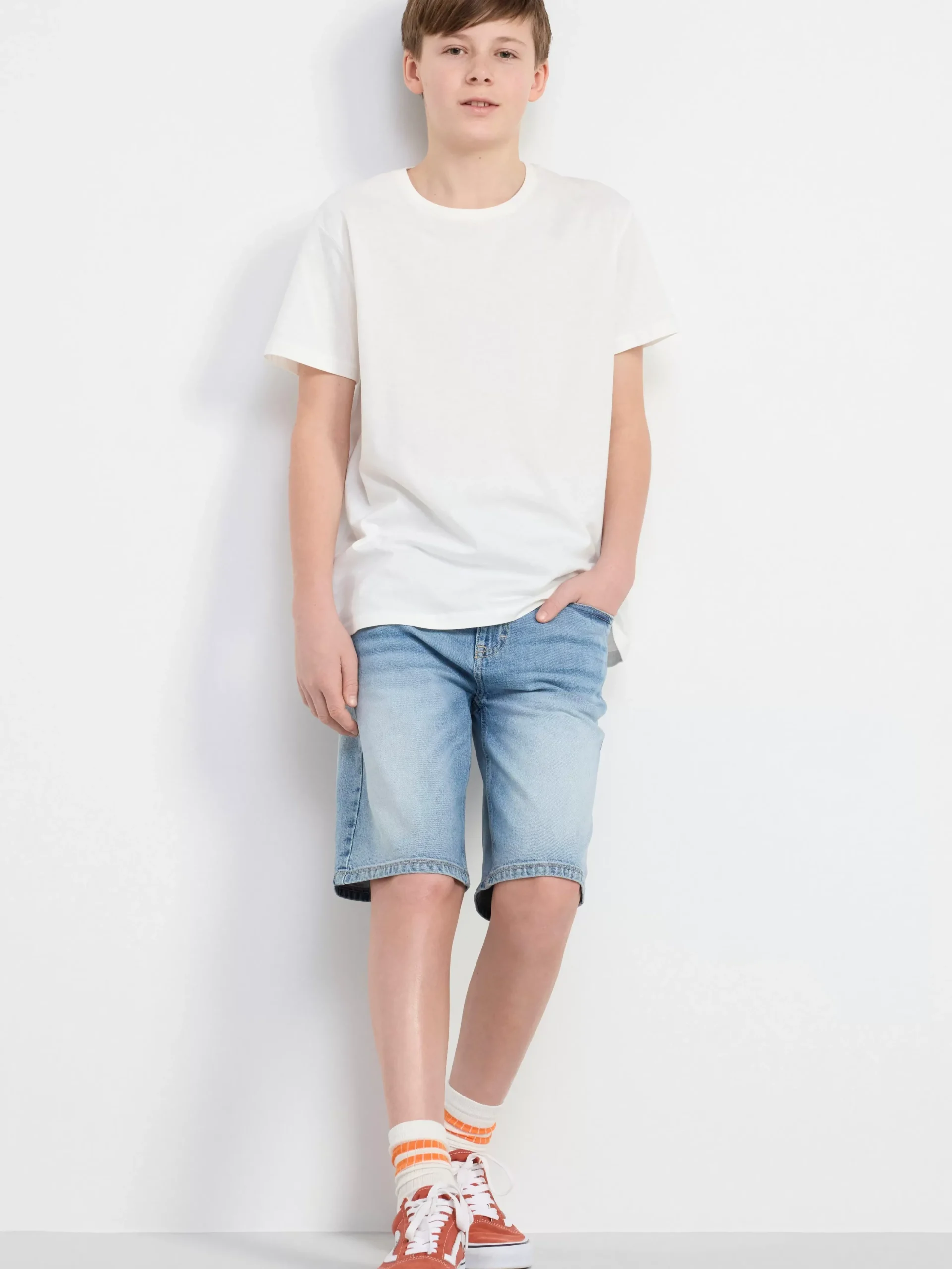 Byxor & Leggings>Lindex Staffan Raka Shorts Med Normalhog Midja Light Denim